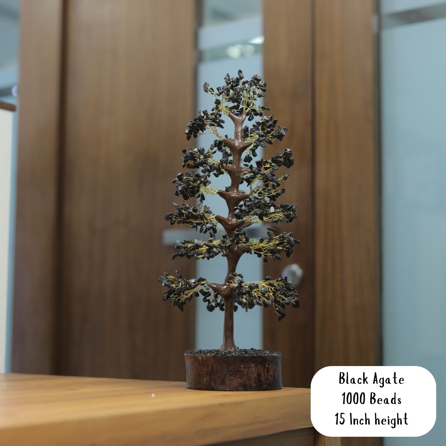 NATURAL BLACK AGATE TREE