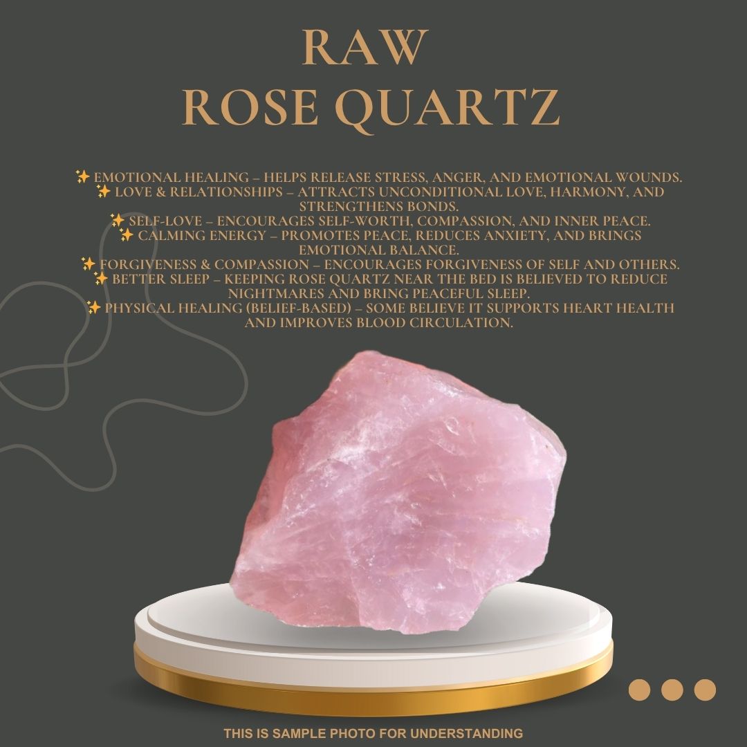 Rose Quartz Raw | Starting from : 450 Rs | use code '' FREE ''