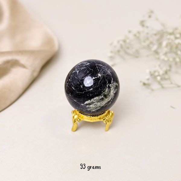 NATURAL BLACK TOURMALINE SPHERE (1)
