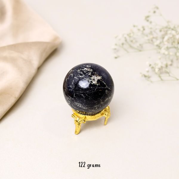 NATURAL BLACK TOURMALINE SPHERE (1)