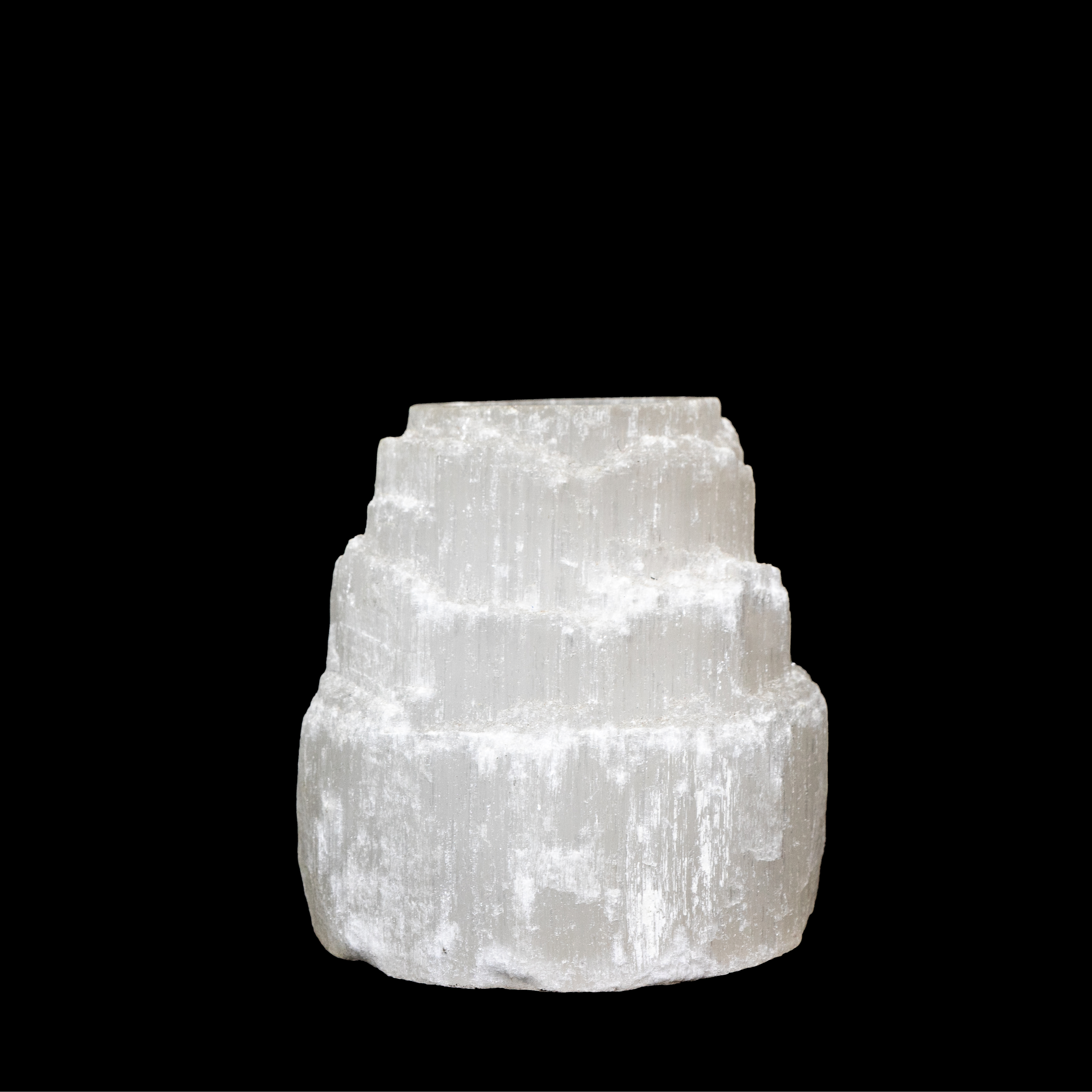 Natural Selenite Candle Stand