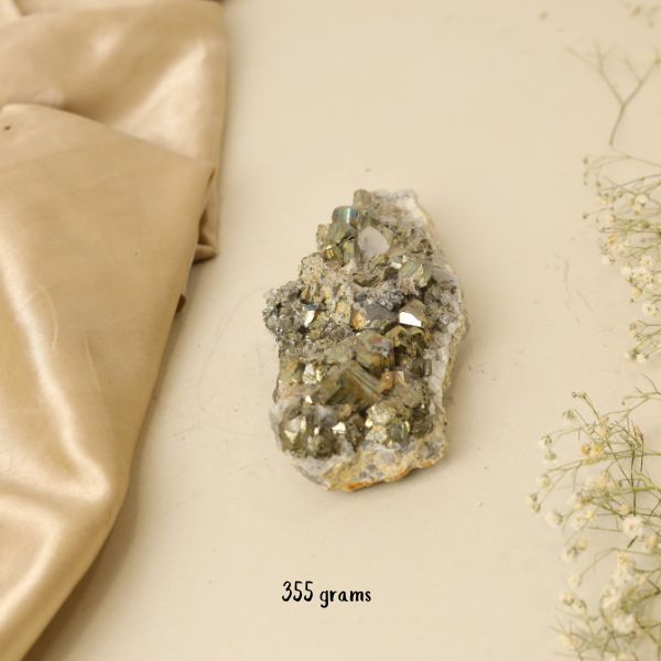 NATURAL PYRITE CLUSTER (355 GRAMS)
