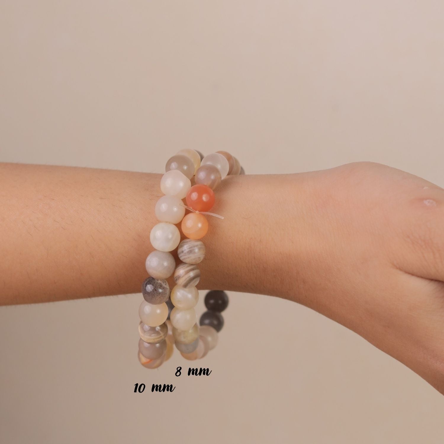 NATURAL PEACH MOONSTONE BRACELET