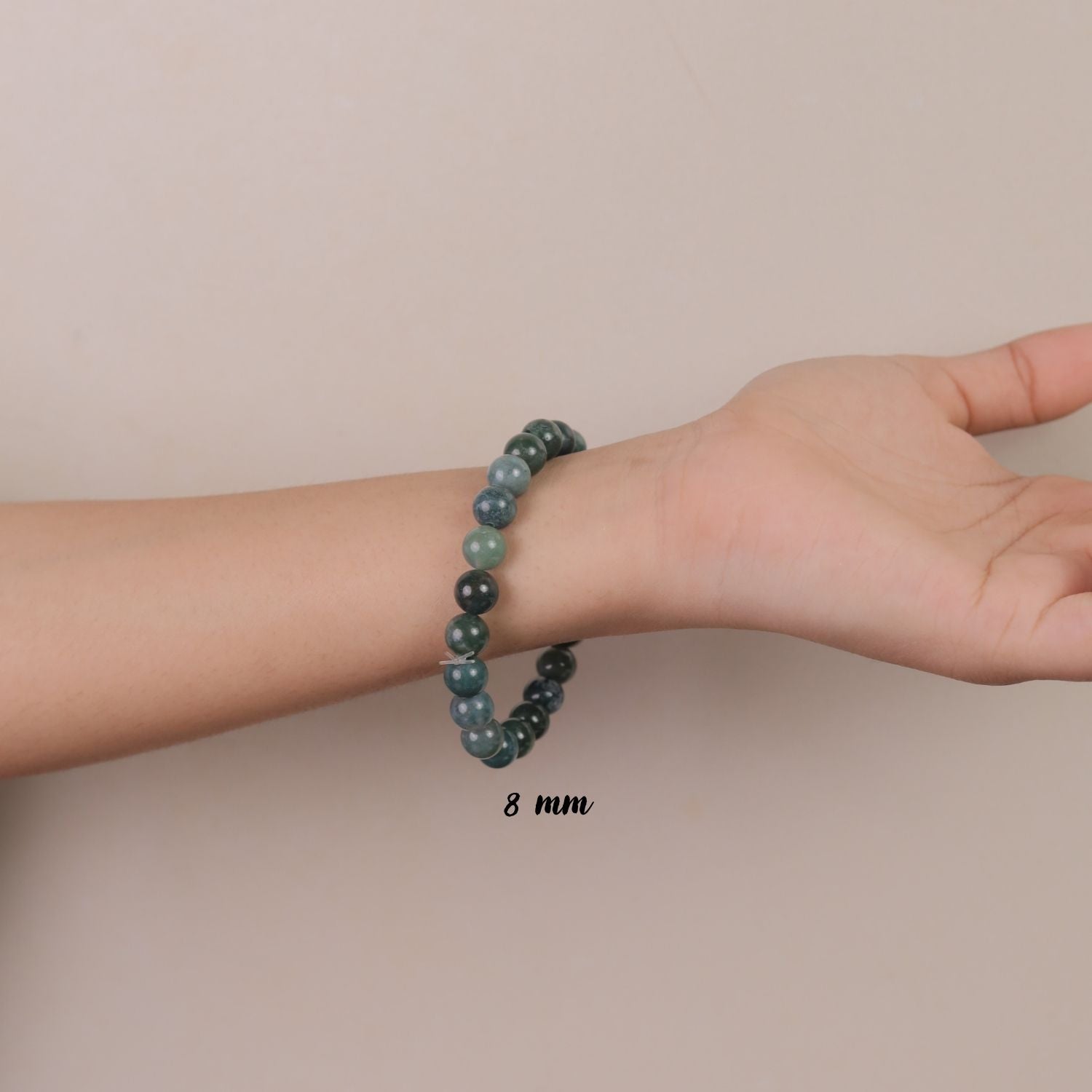 NATURAL MOSS AGATE BRACELET