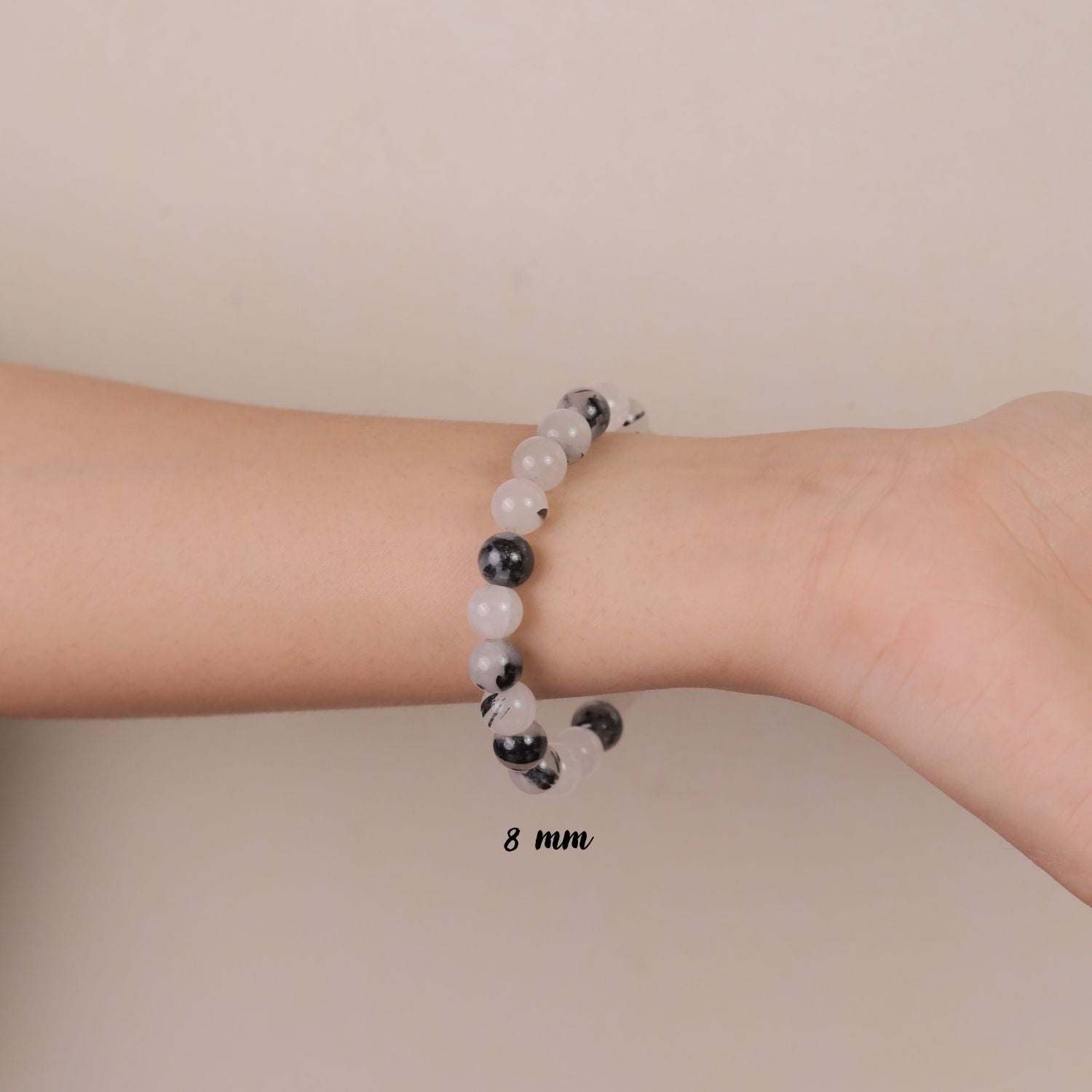 NATURAL BLACK RUTILE  BRACELET