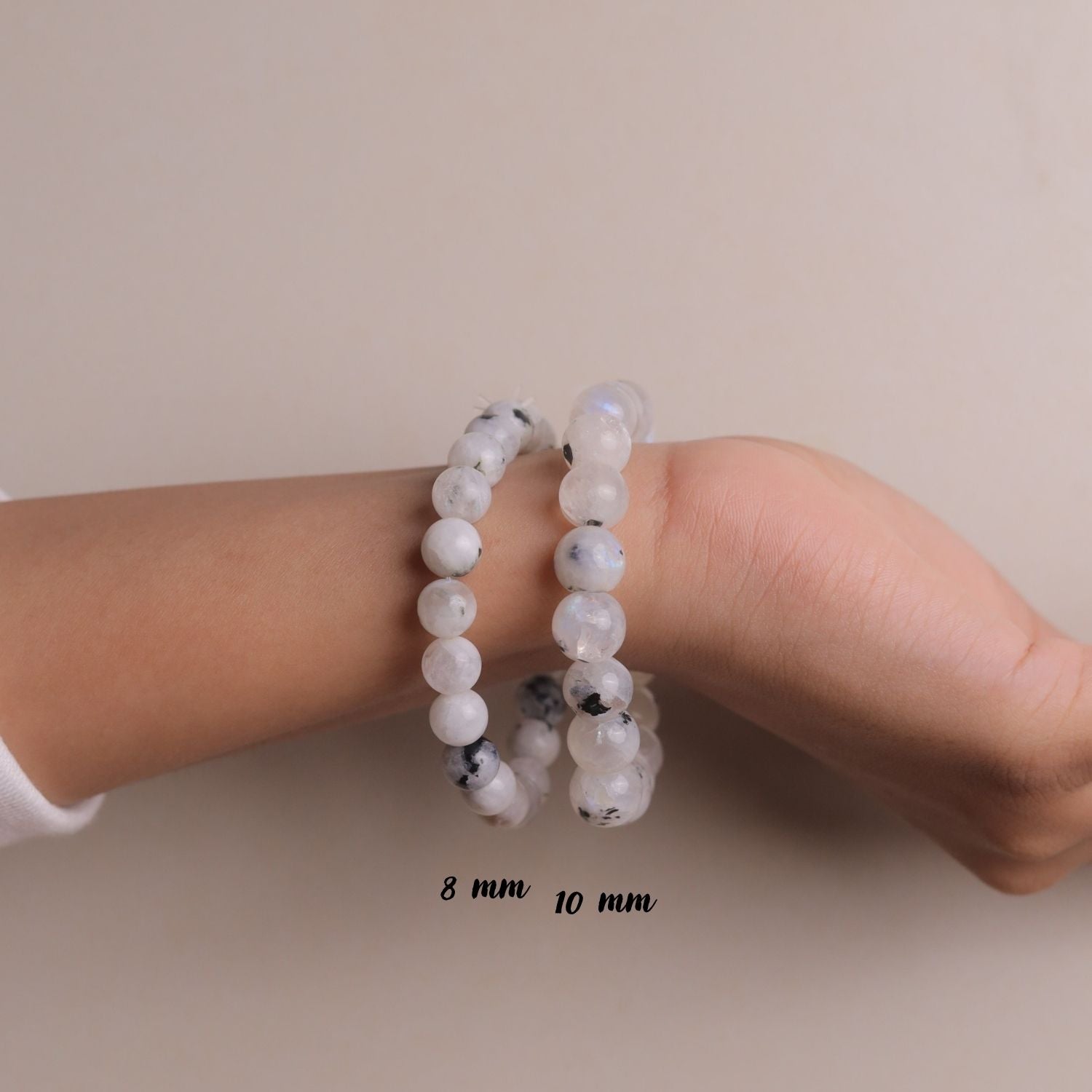 NATURAL WHITE RAINBOW MOONSTONE BRACELET