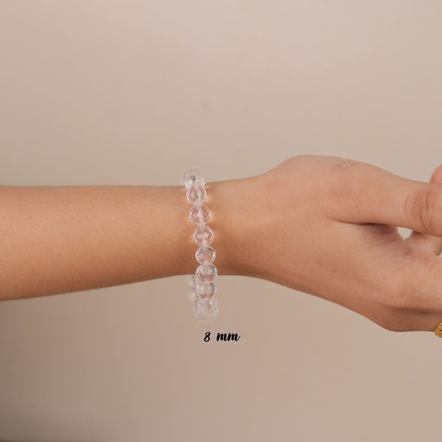 CLEAR QUARTZ DIAMOND CUT BRACELET