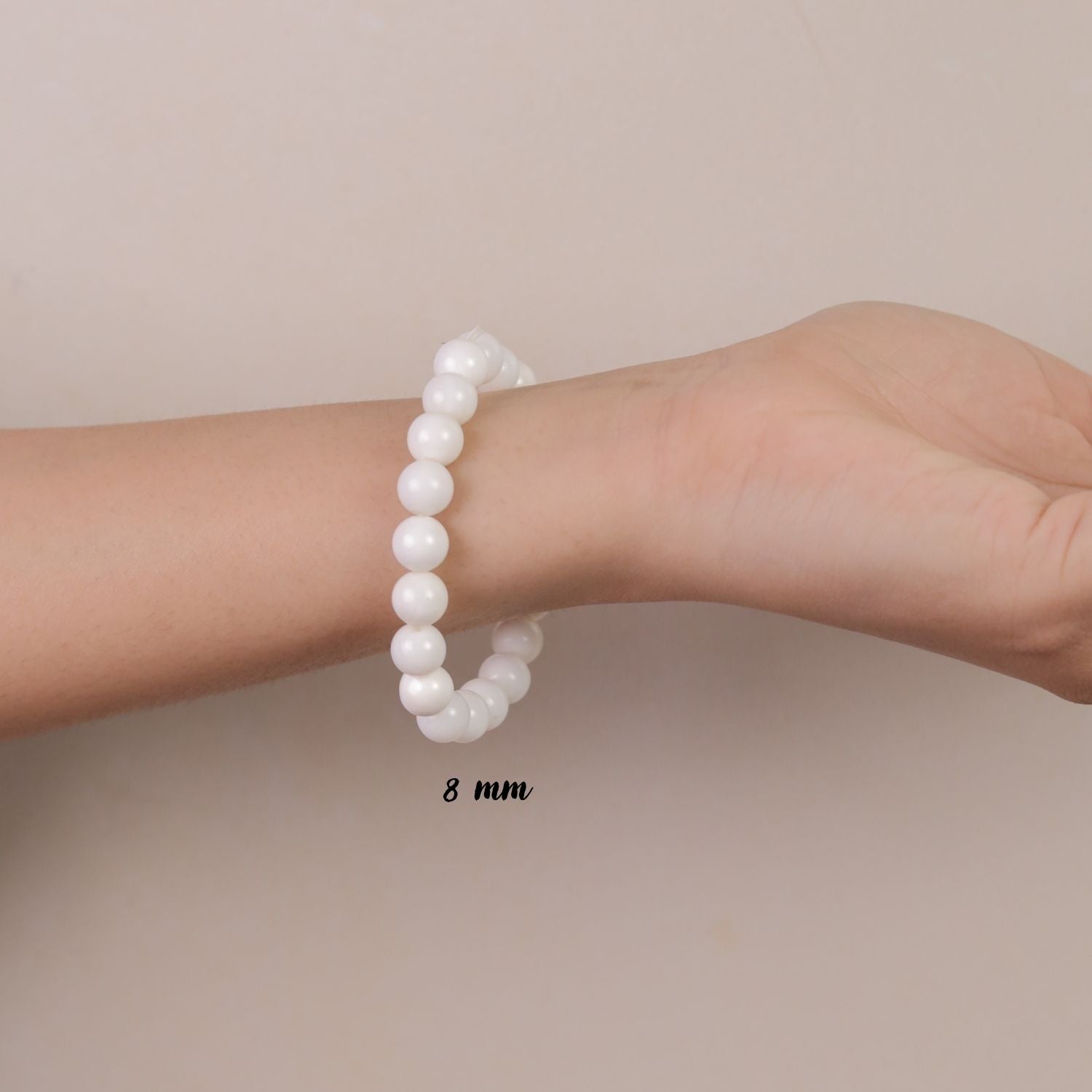 NATURAL WHITE AGATE BRACELET