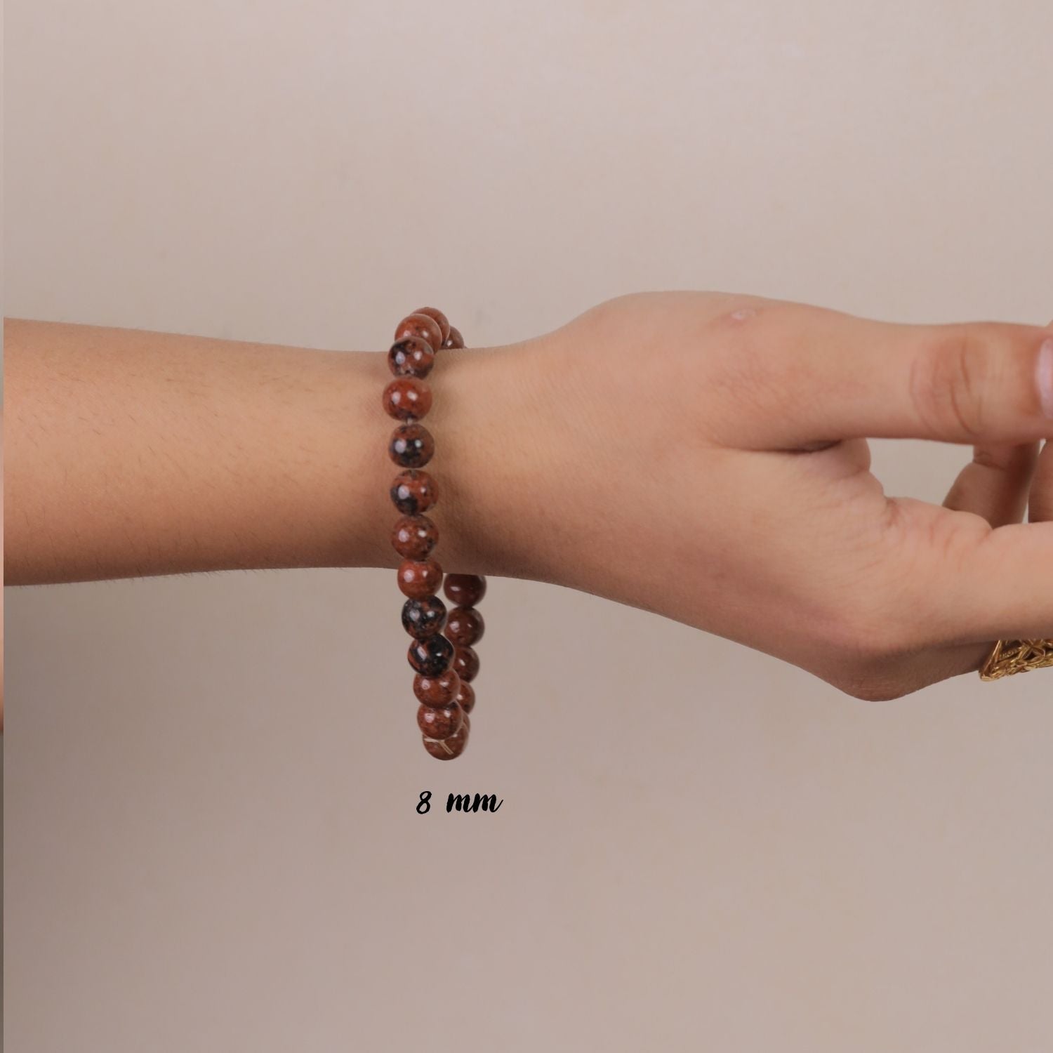 NATURAL MAHAGONY OBSIDIAN BRACELET