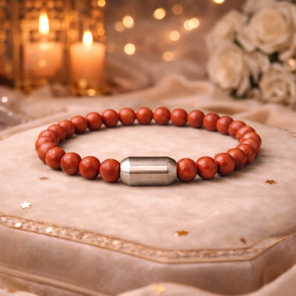 NATURAL RED JASPER BRACELET