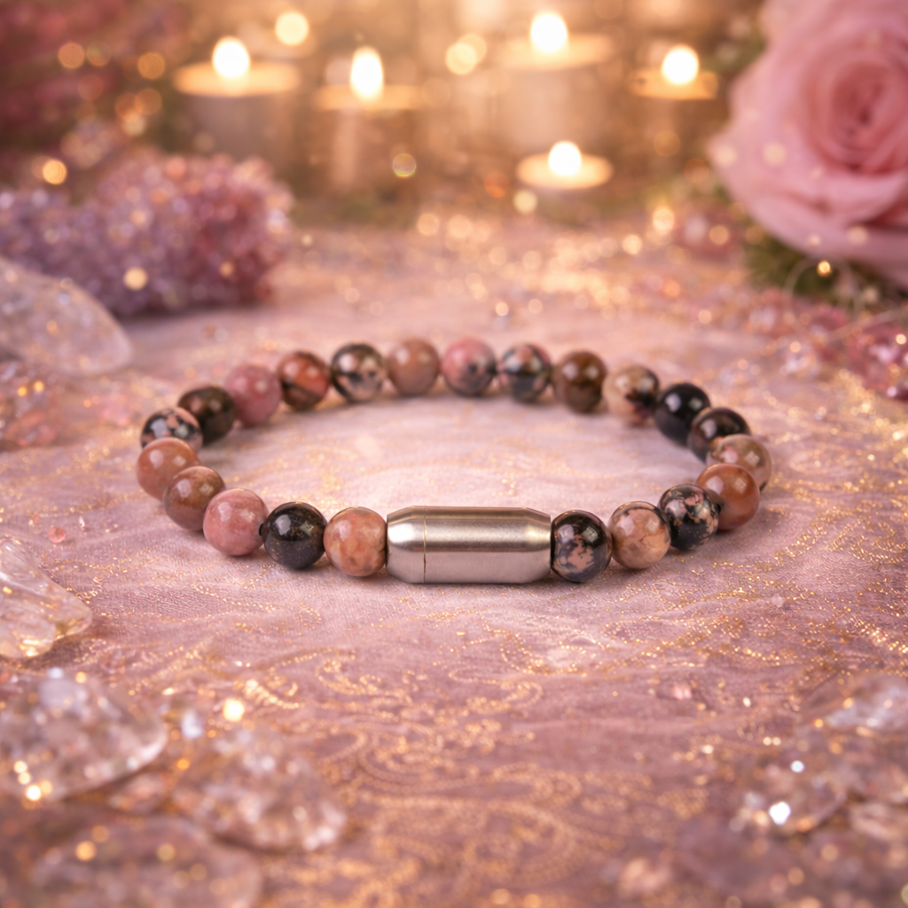 NATURAL RHODONITE BRACELET