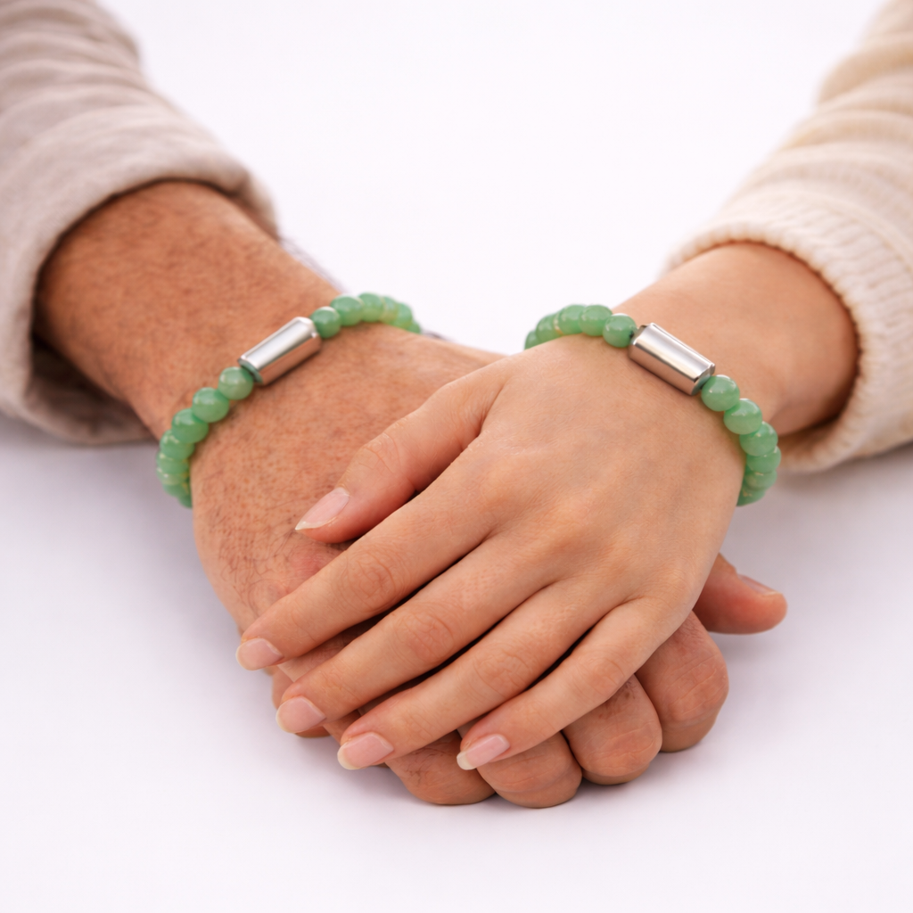 NATURAL LIGHT GREEN AVENTURINE BRACELET