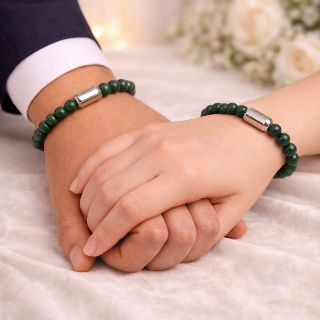 NATURAL DARK GREEN AVENTURINE BRACELET