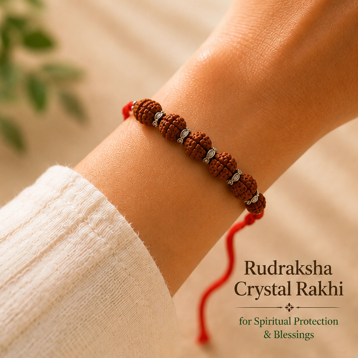 Rudraksha Rakhi for Spiritual Protection & Blessings