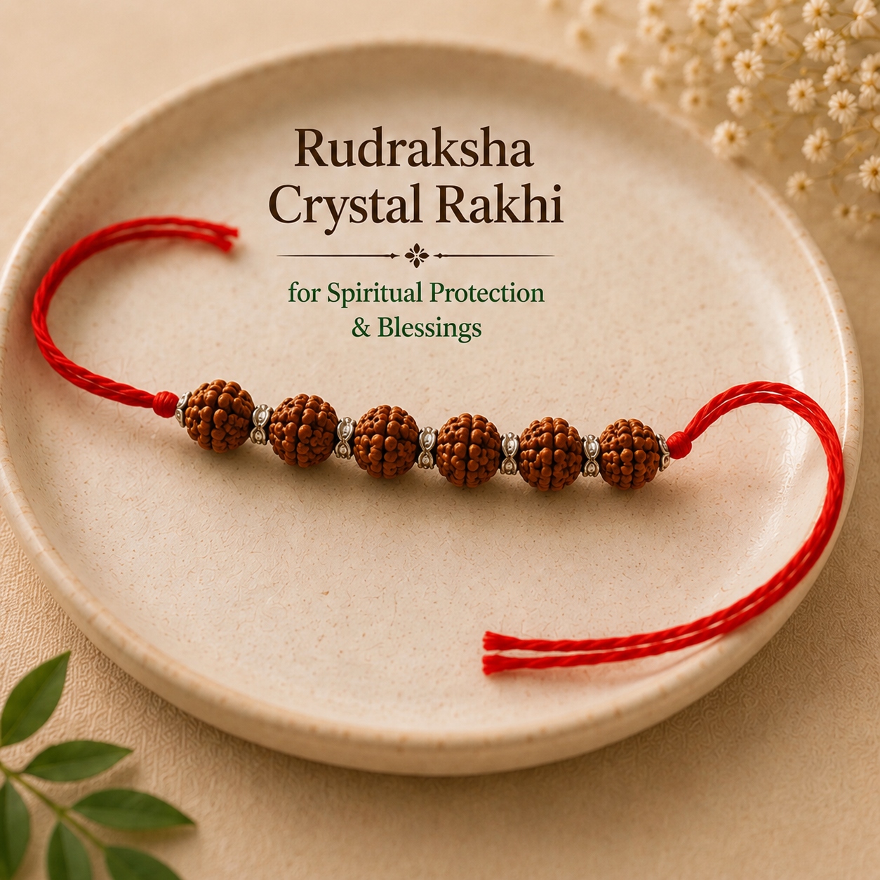 Rudraksha Rakhi for Spiritual Protection & Blessings