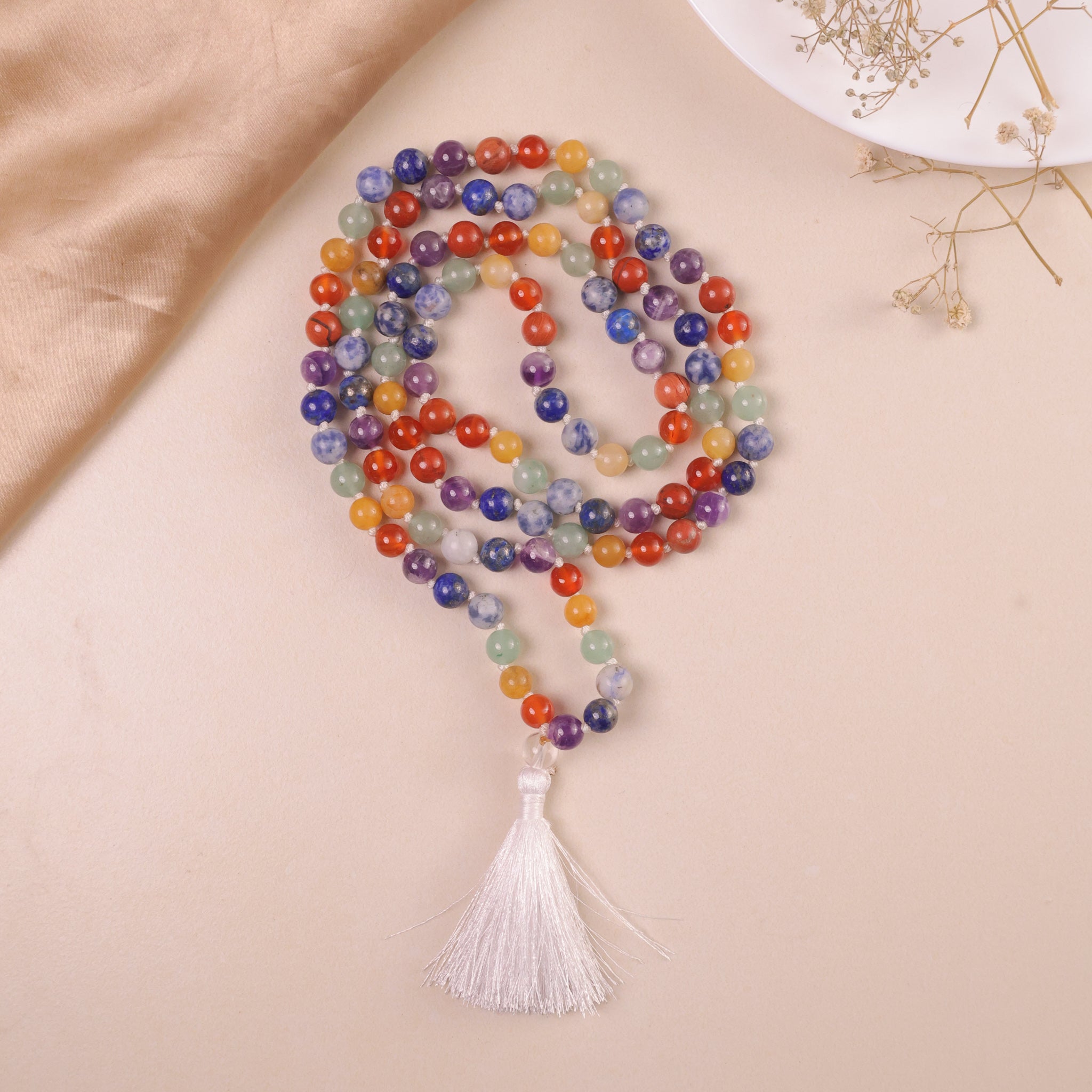 NATURAL 7 CHAKRA JAAP MALA