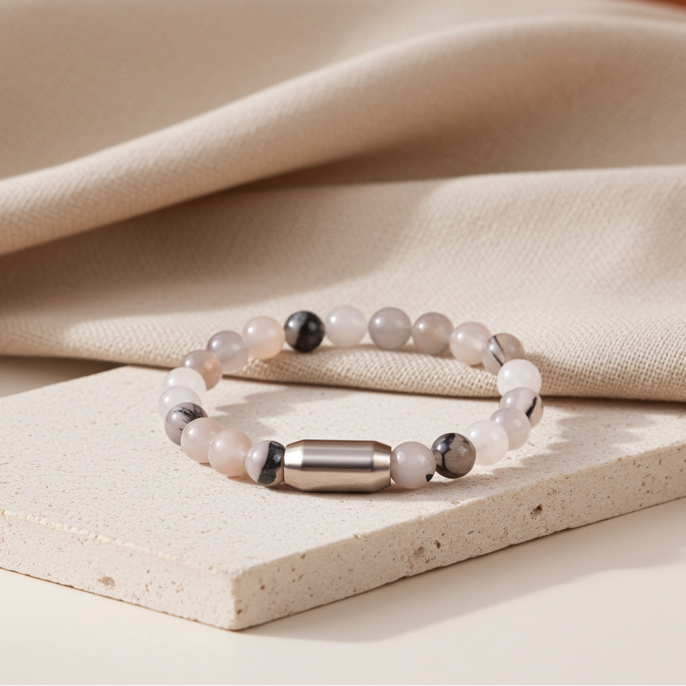 NATURAL BLACK RUTILE BRACELET