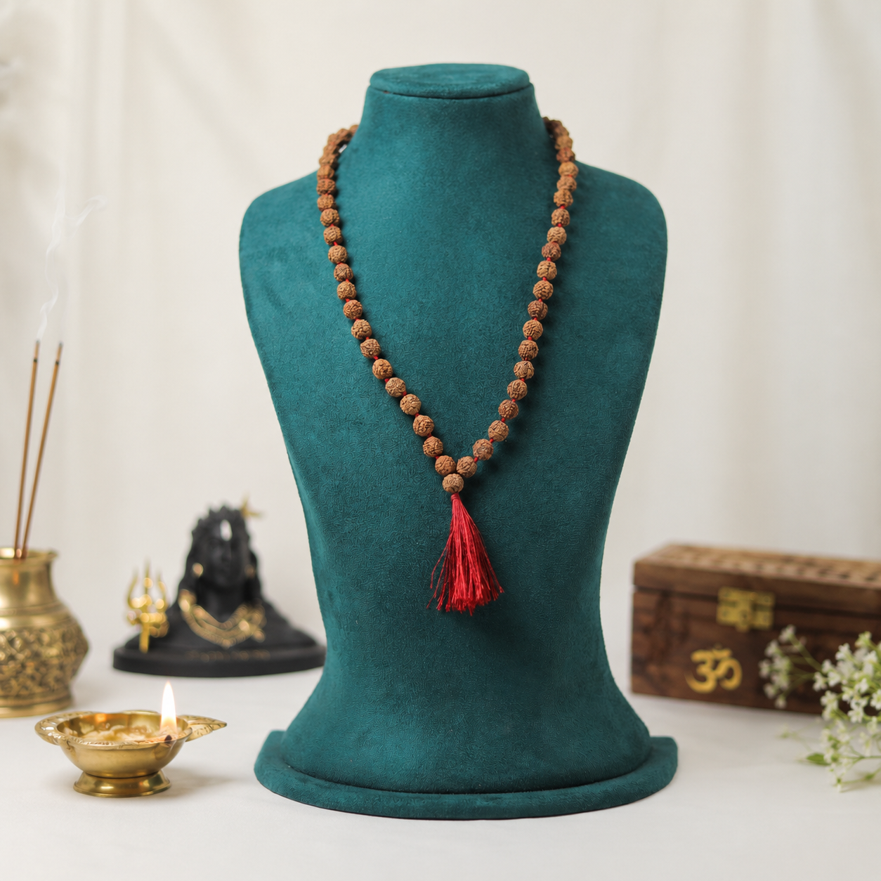 Natural 6 Mukhi Rudraksha Mala (Indonesia)