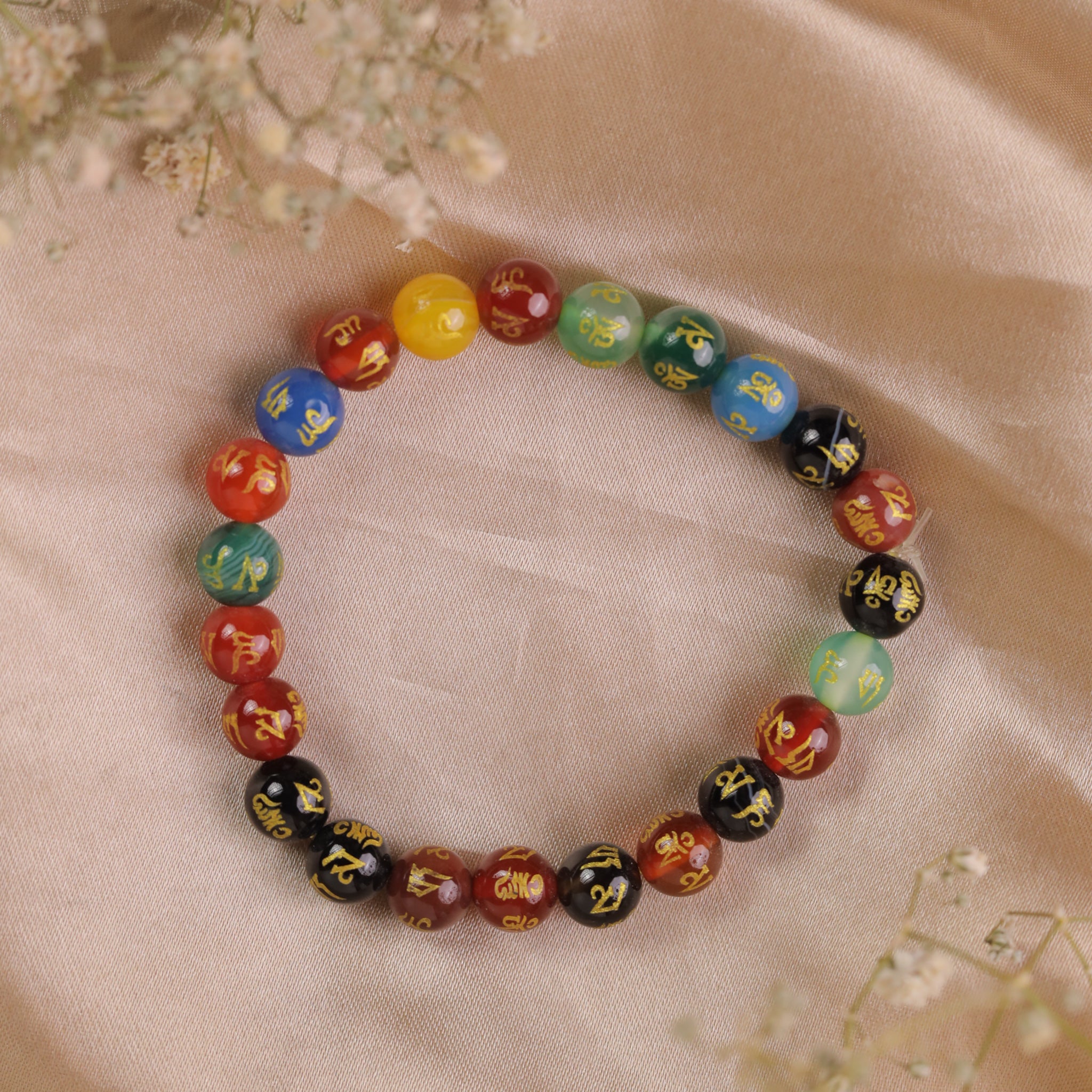 NATURAL OM MANI PADMA BRACELET