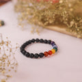 NATURAL 7 CHAKRA + LAVA BRACELET
