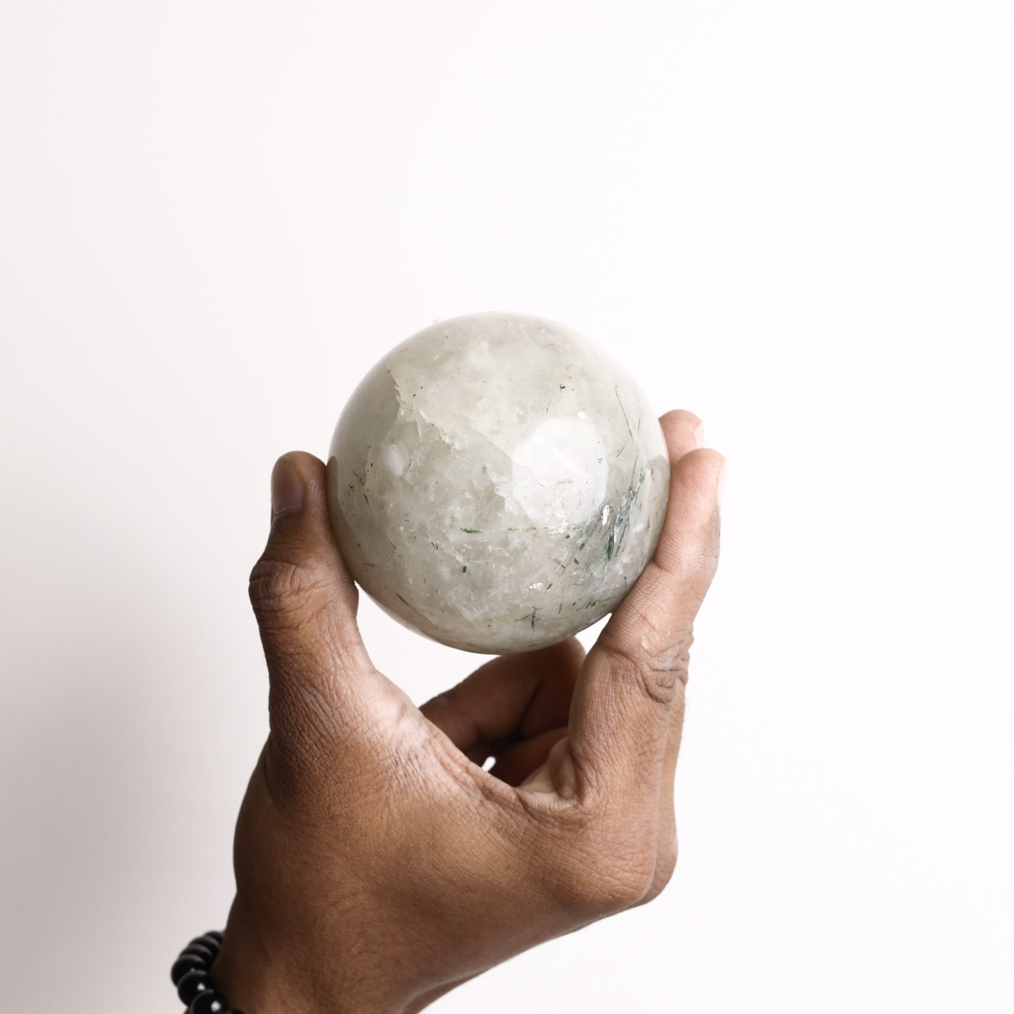 NATURAL GREEN RUTILE SPHERE