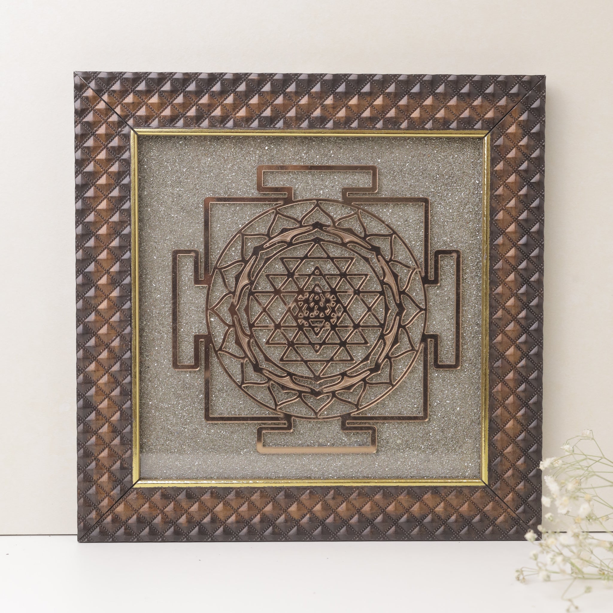 Shree Yantra Pyrite Frame