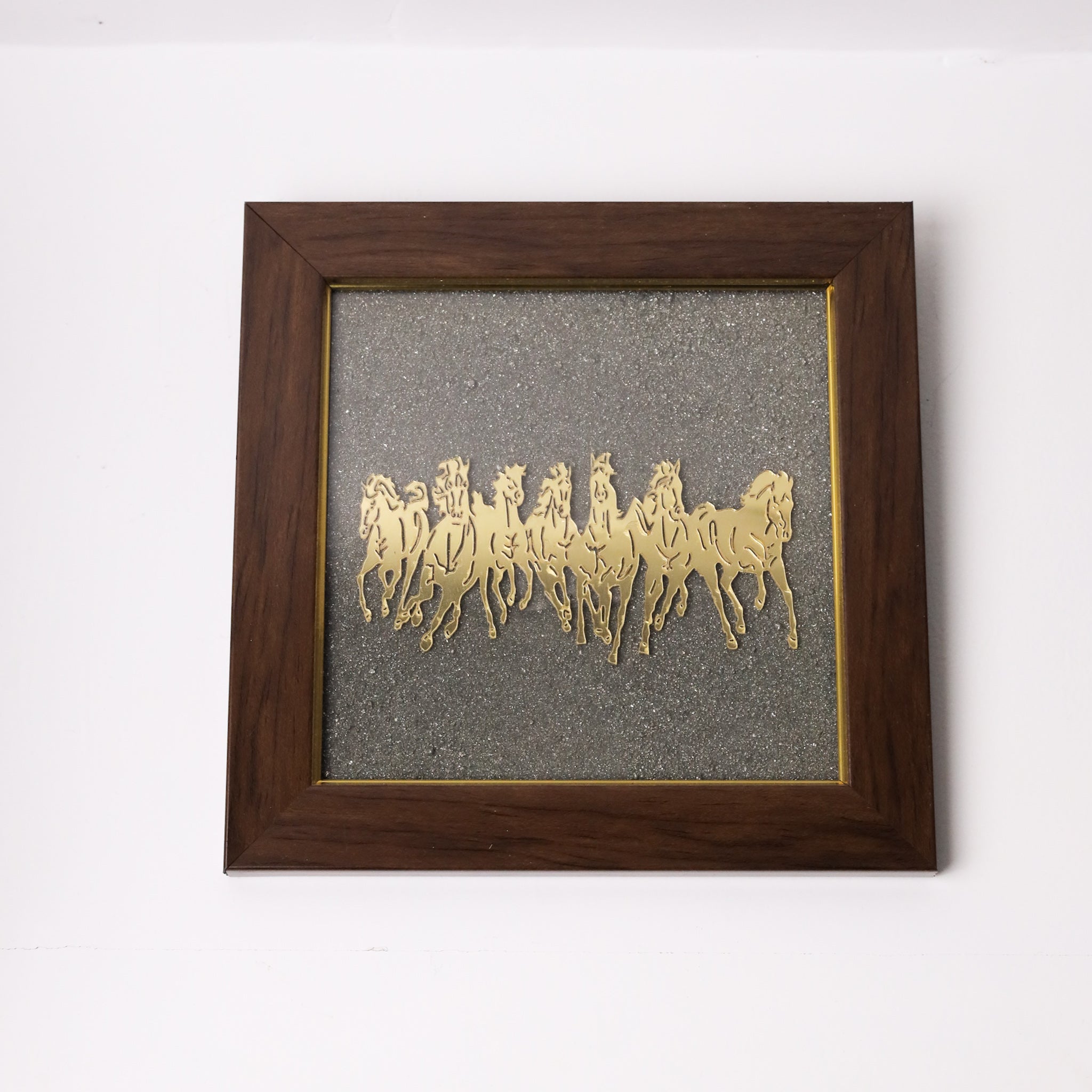 Seven Running Horse Pyrite Frame