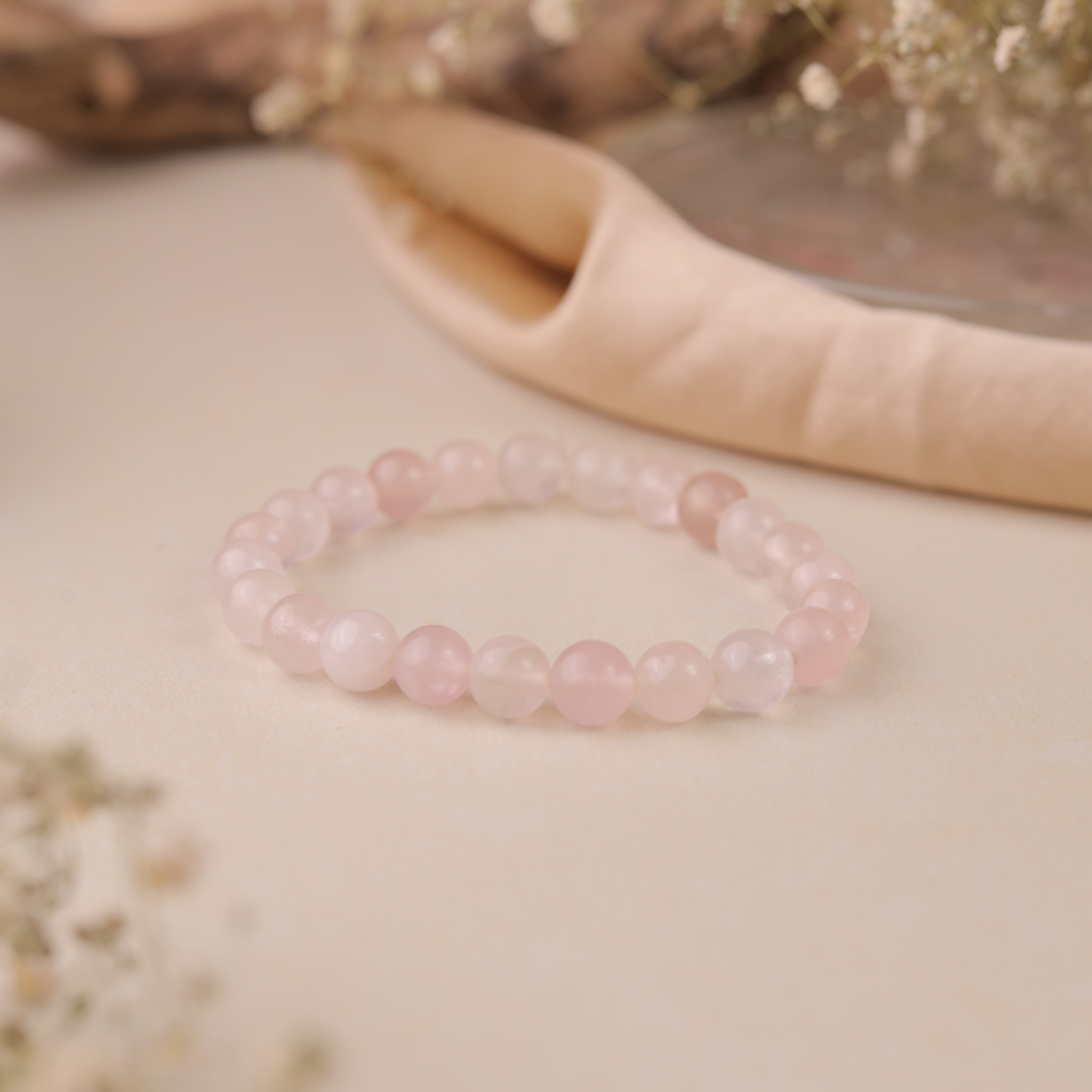 NATURAL ROSE QUARTZ BRACELET