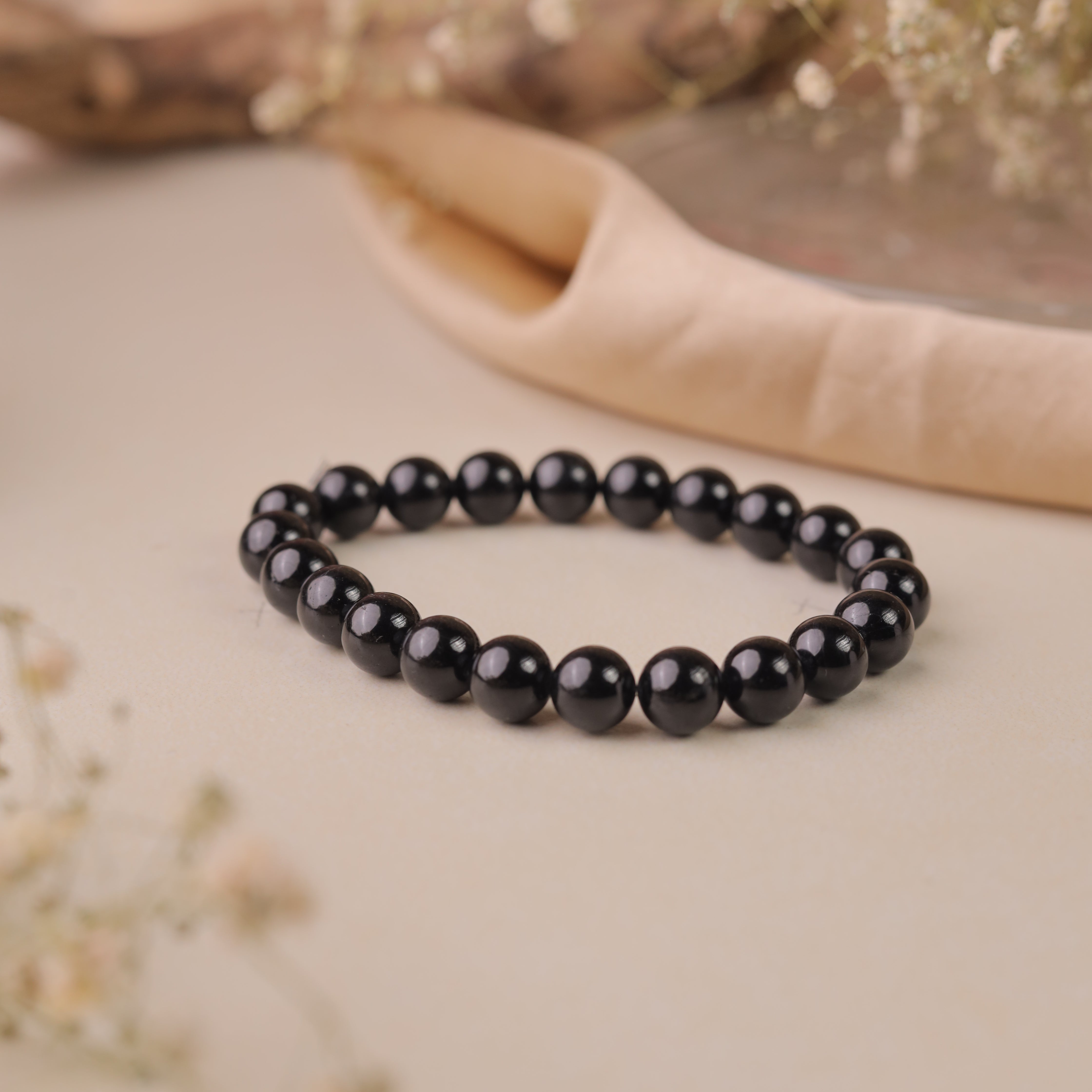 NATURAL BLACK TOURMALINE BRACELET