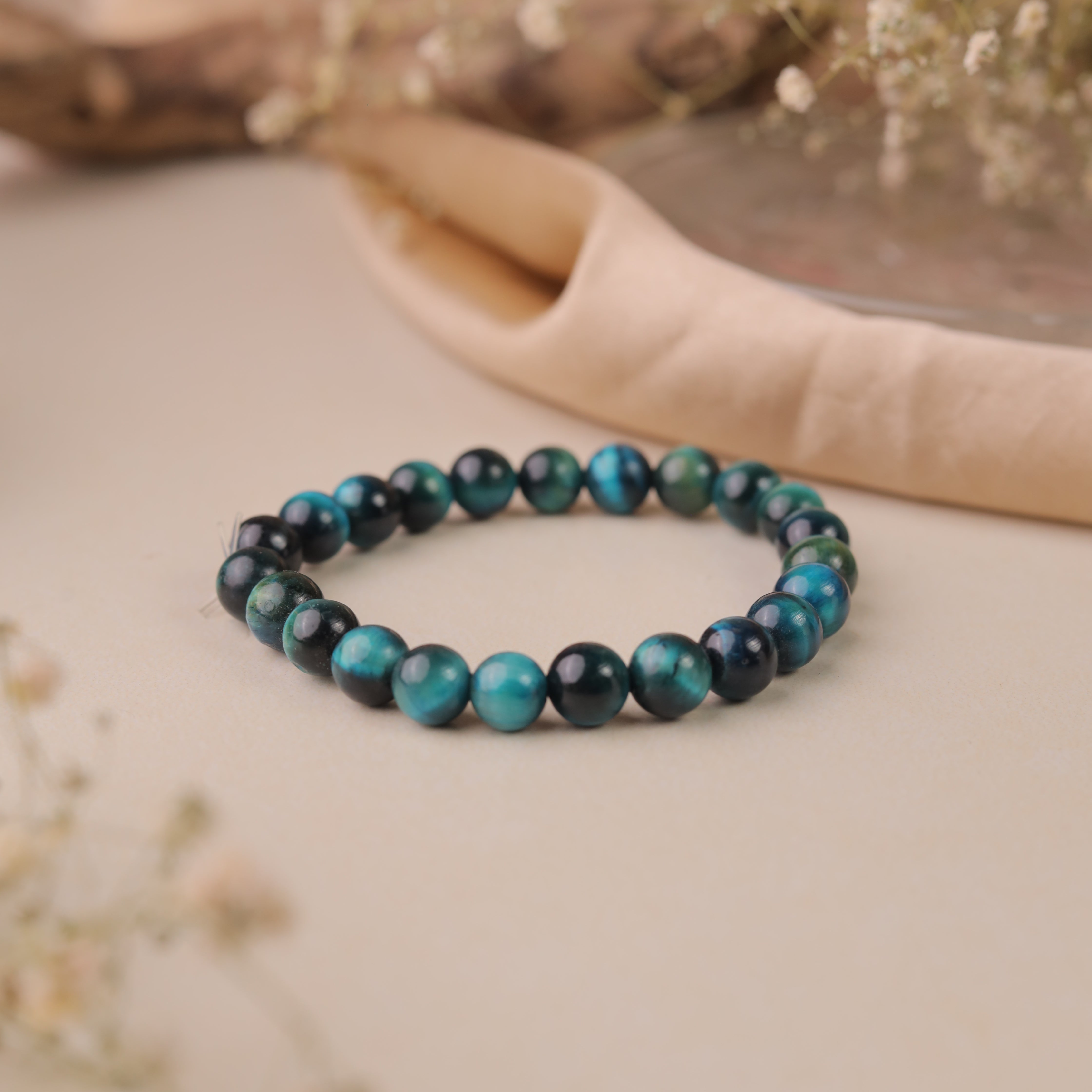 NATURAL BLUE TIGER EYE BRACELET