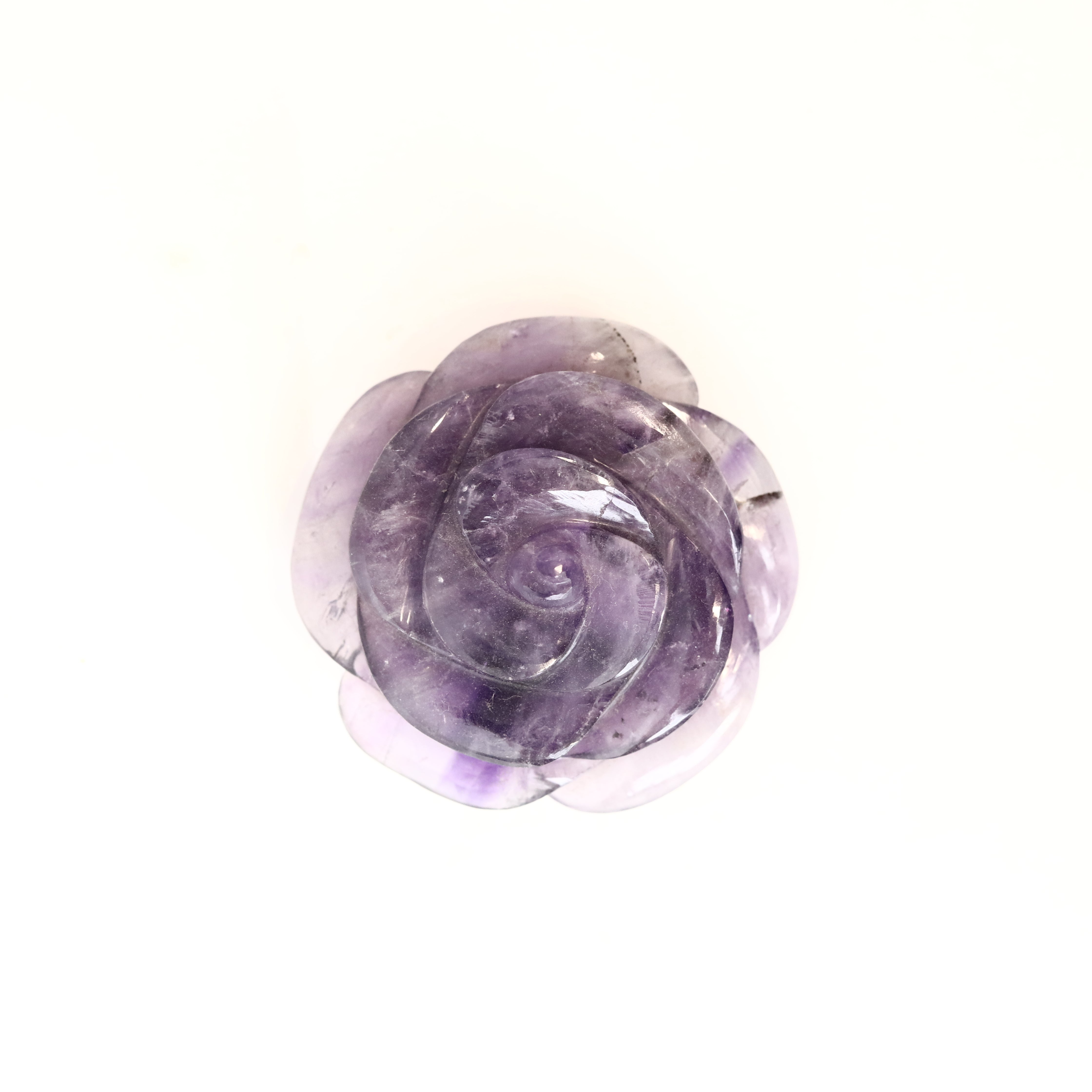 Amethyst Rose Carving 102g