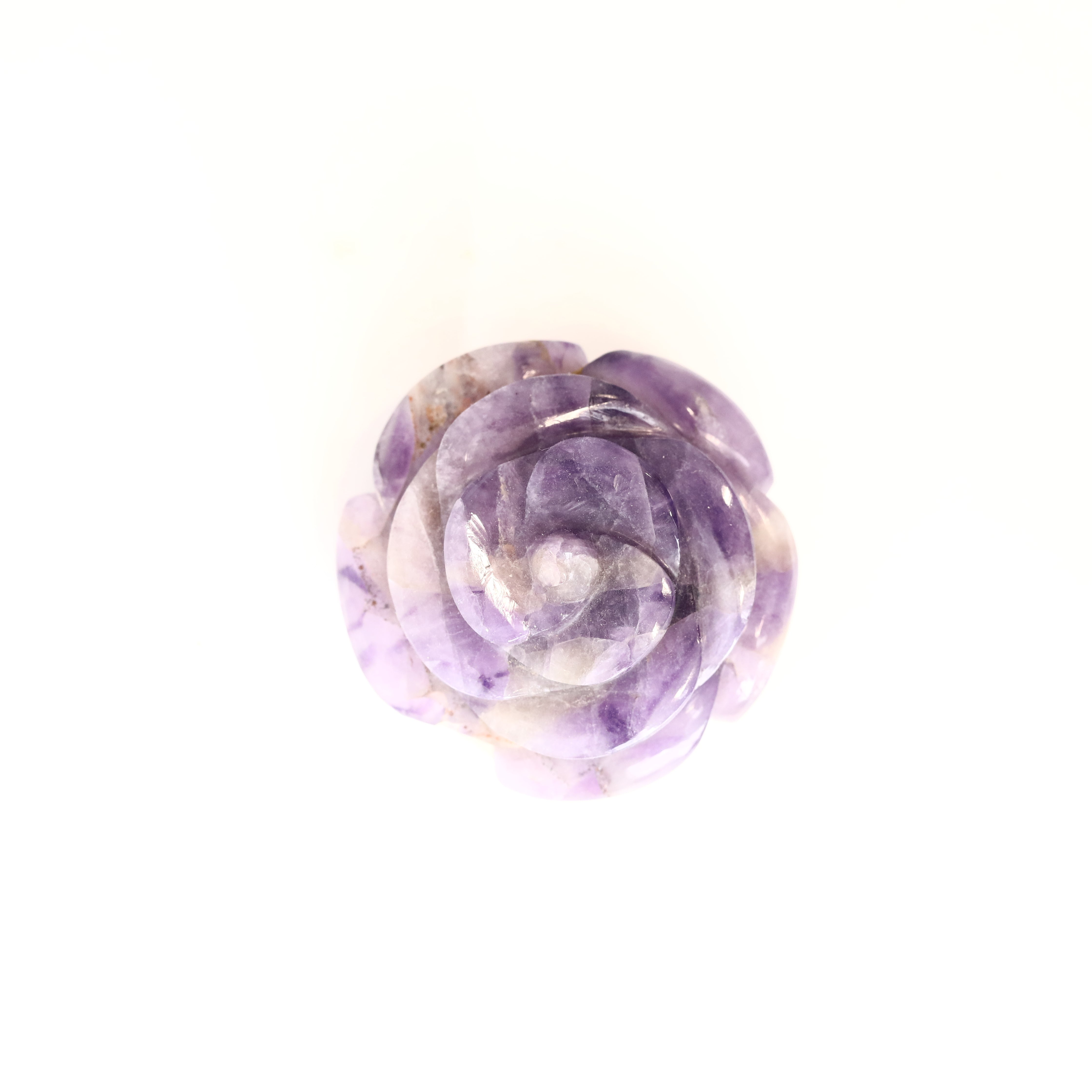 Amethyst Rose Carving 90g