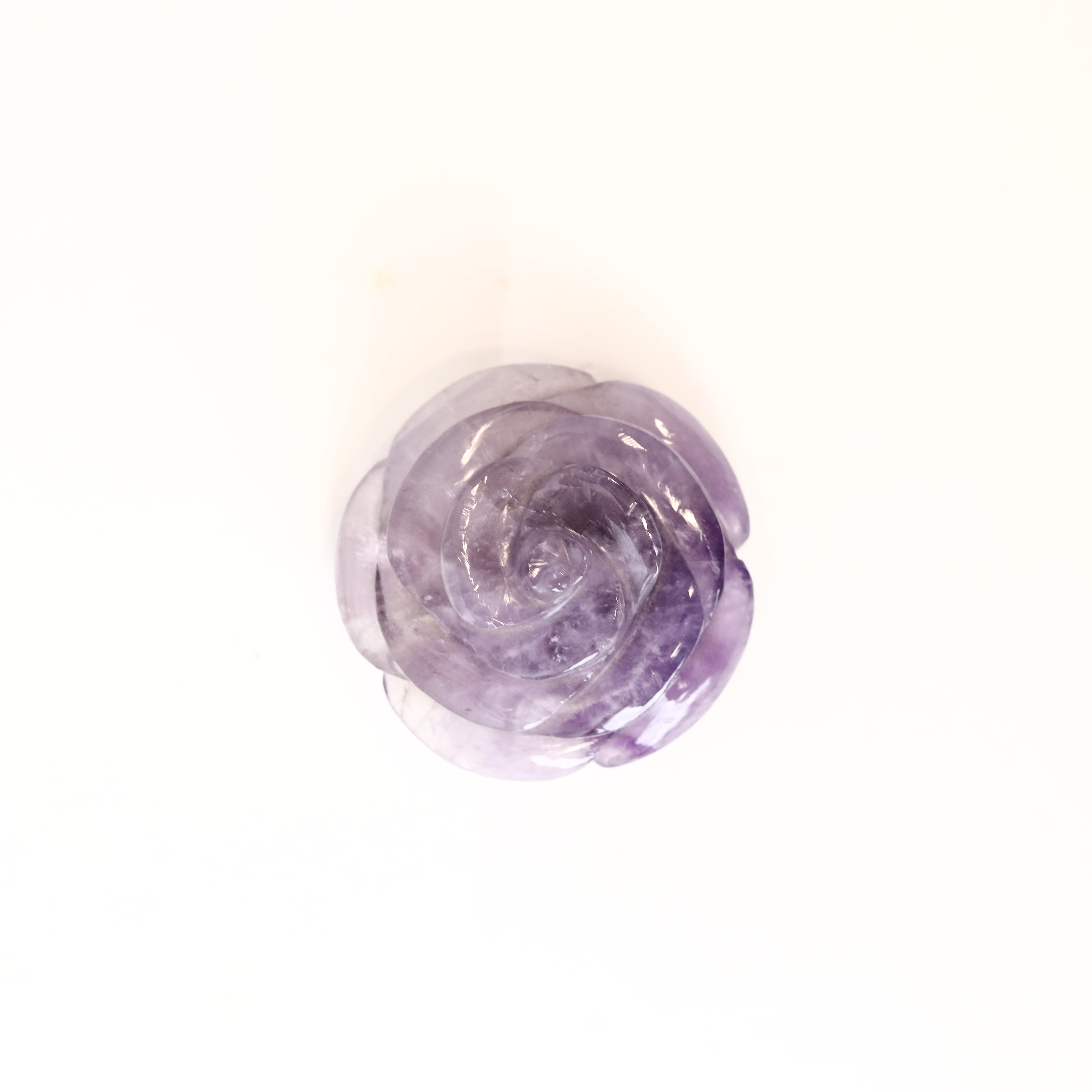 Amethyst Rose Carving 84g