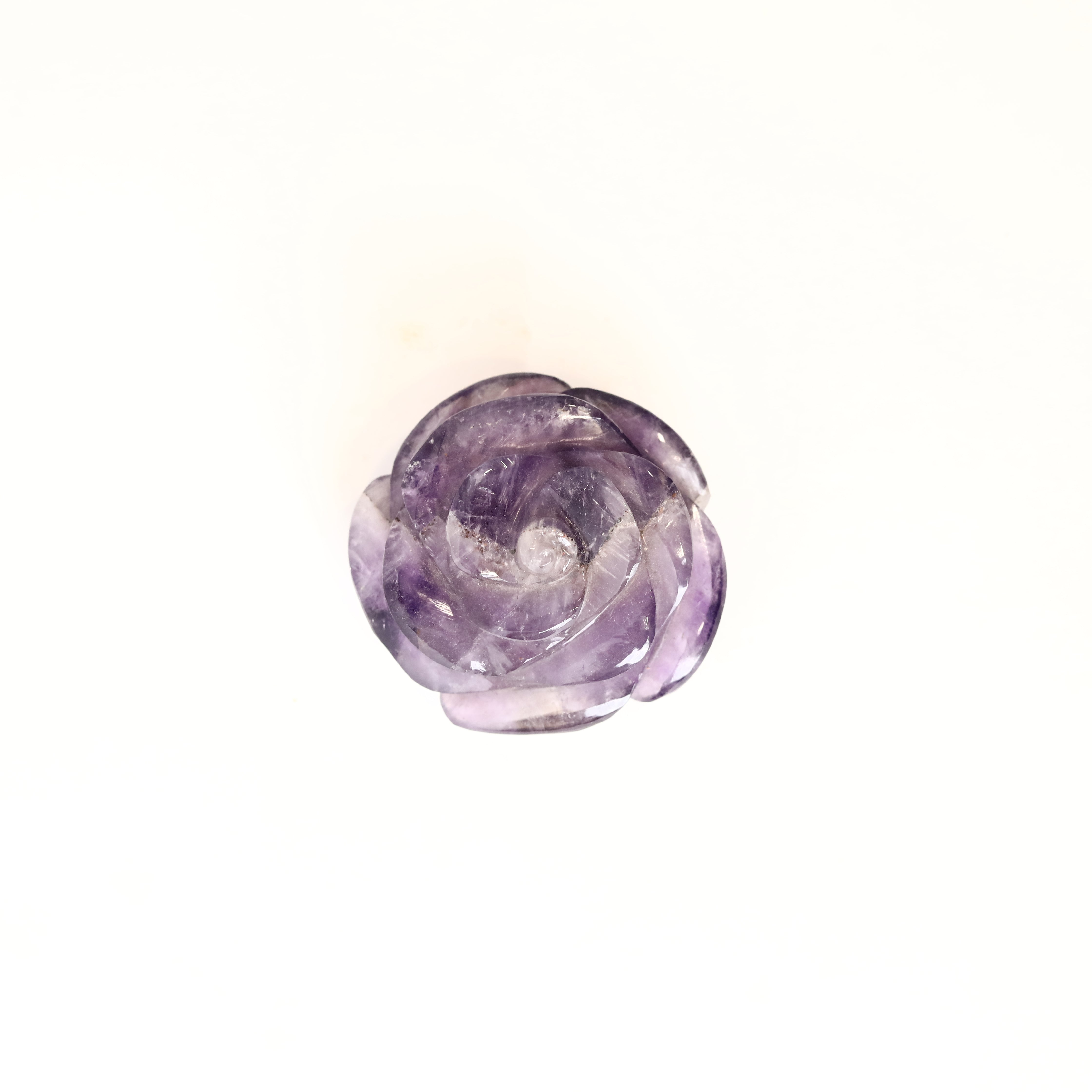 Amethyst Rose Carving 68g