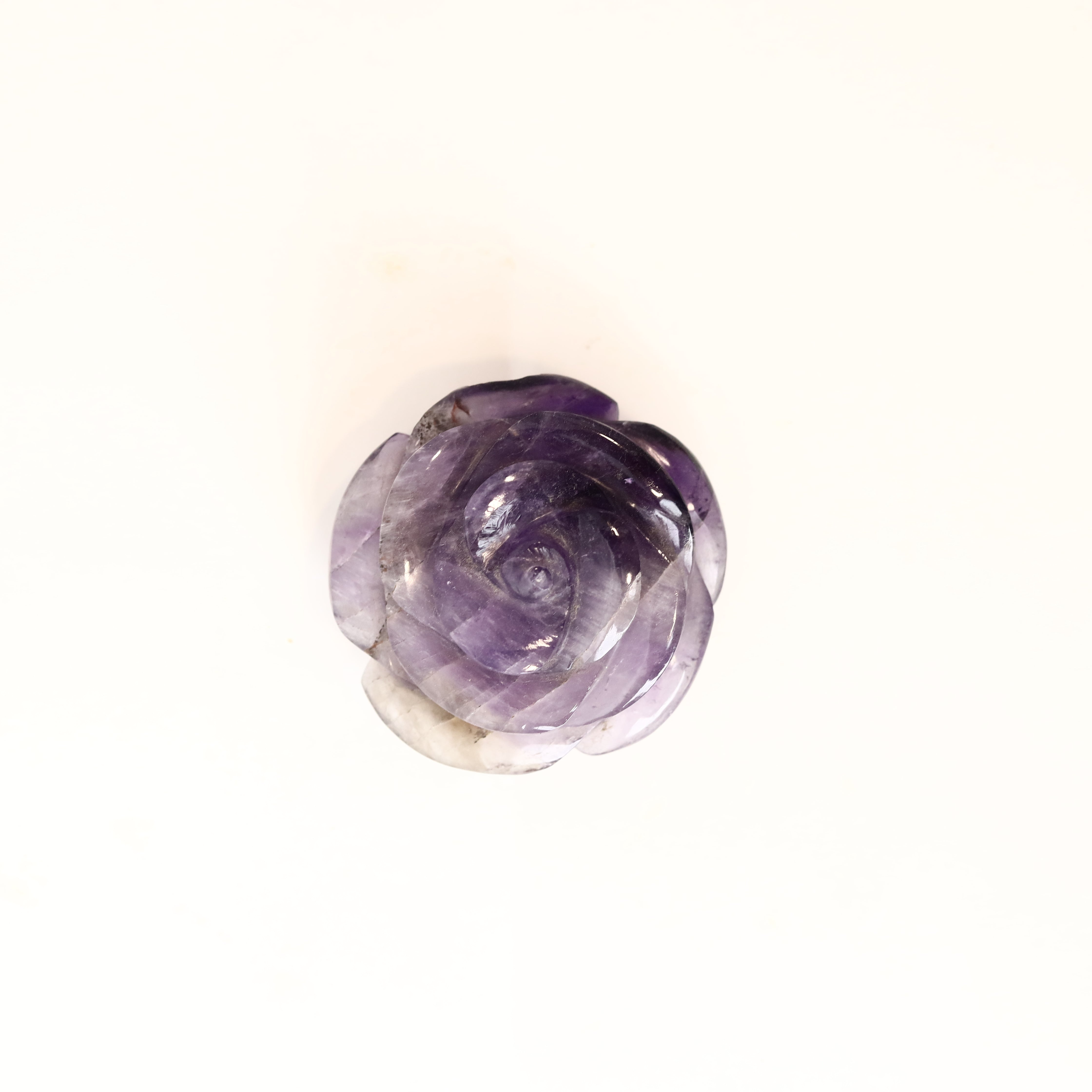 Amethyst Rose Carving 72g
