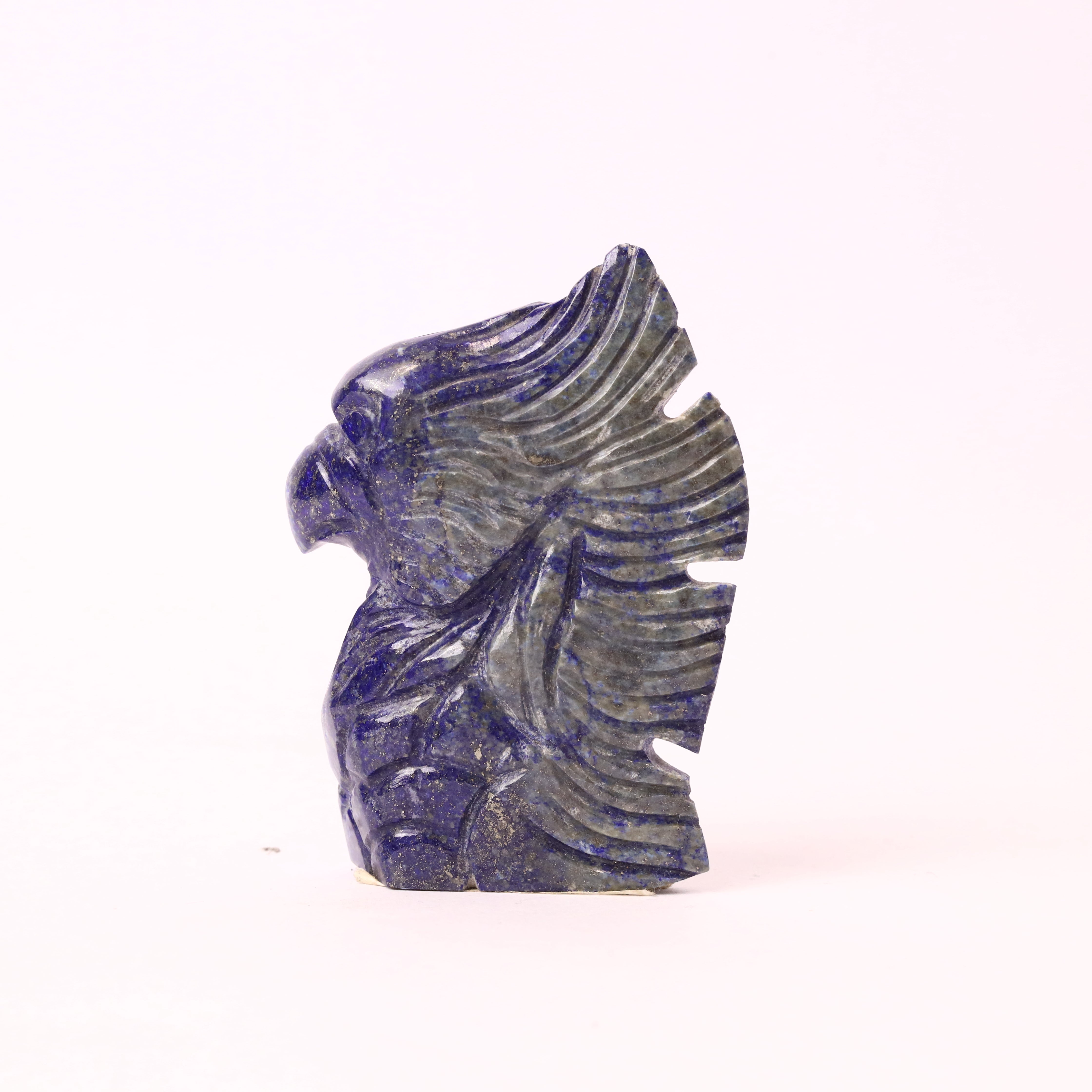 Natural Lapis Lazuli Eagle Hand Carved Sculpture Figurine 121g