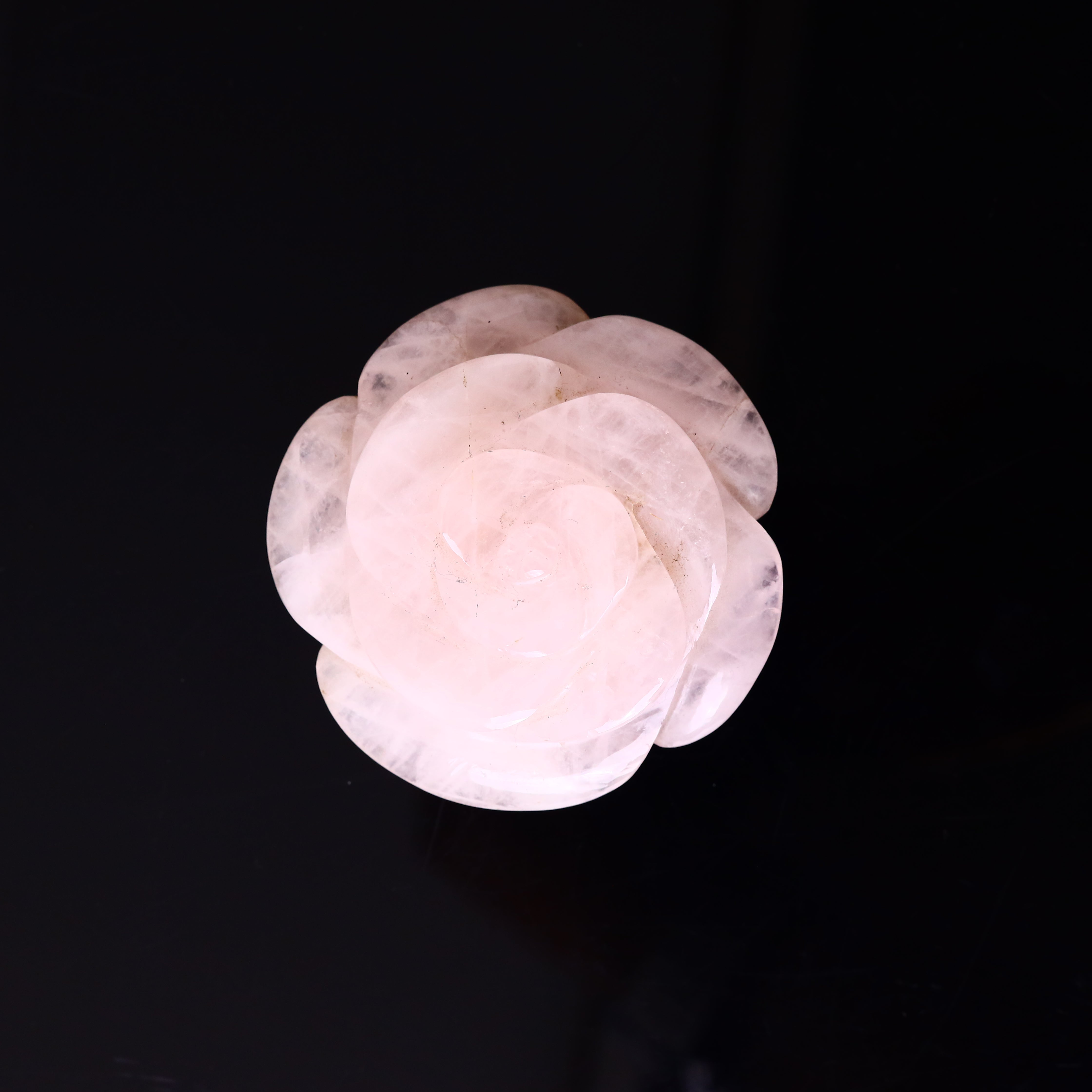 Rose Quartz Rose Carving 130g