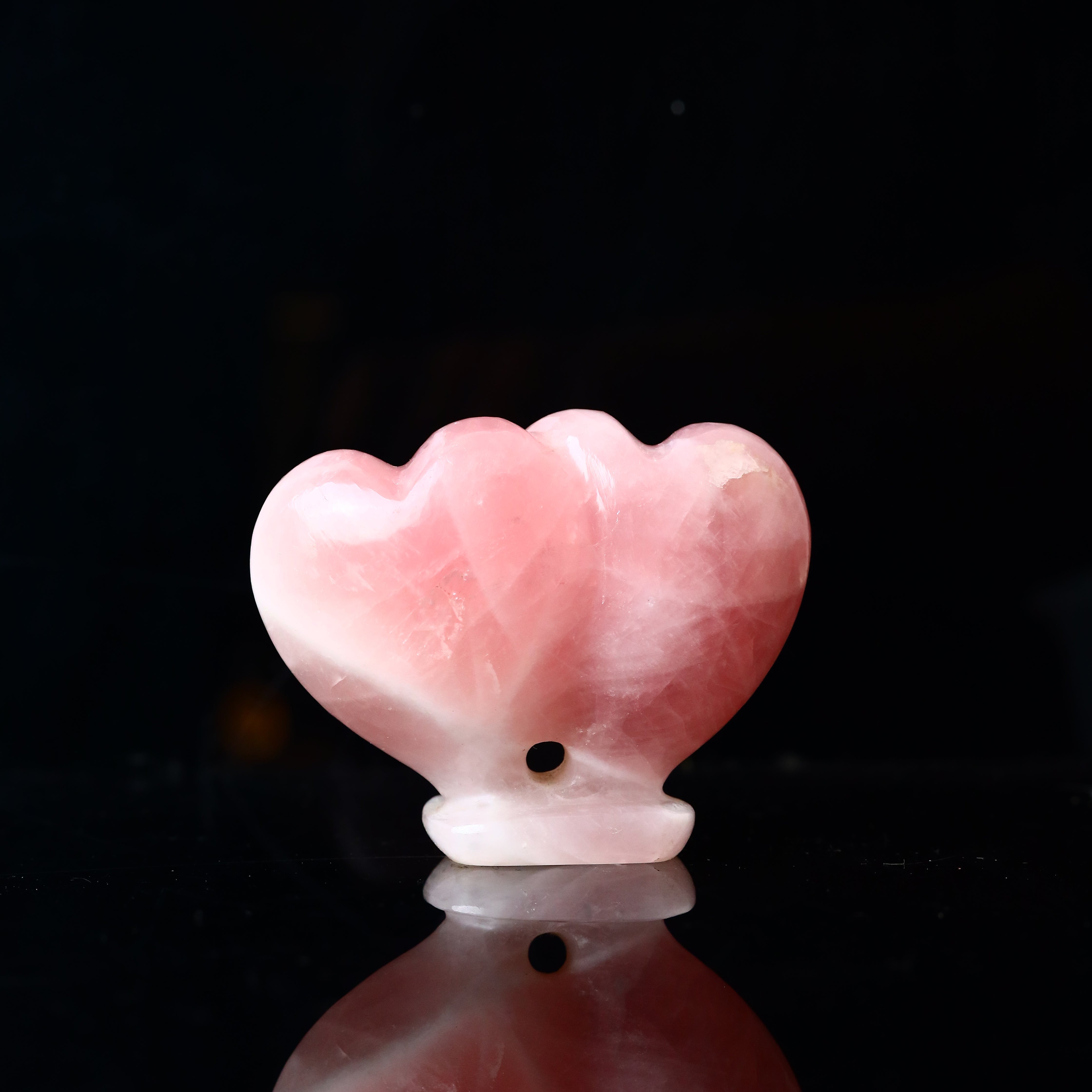 Rose Quartz Hearts for Twin Heart 157g