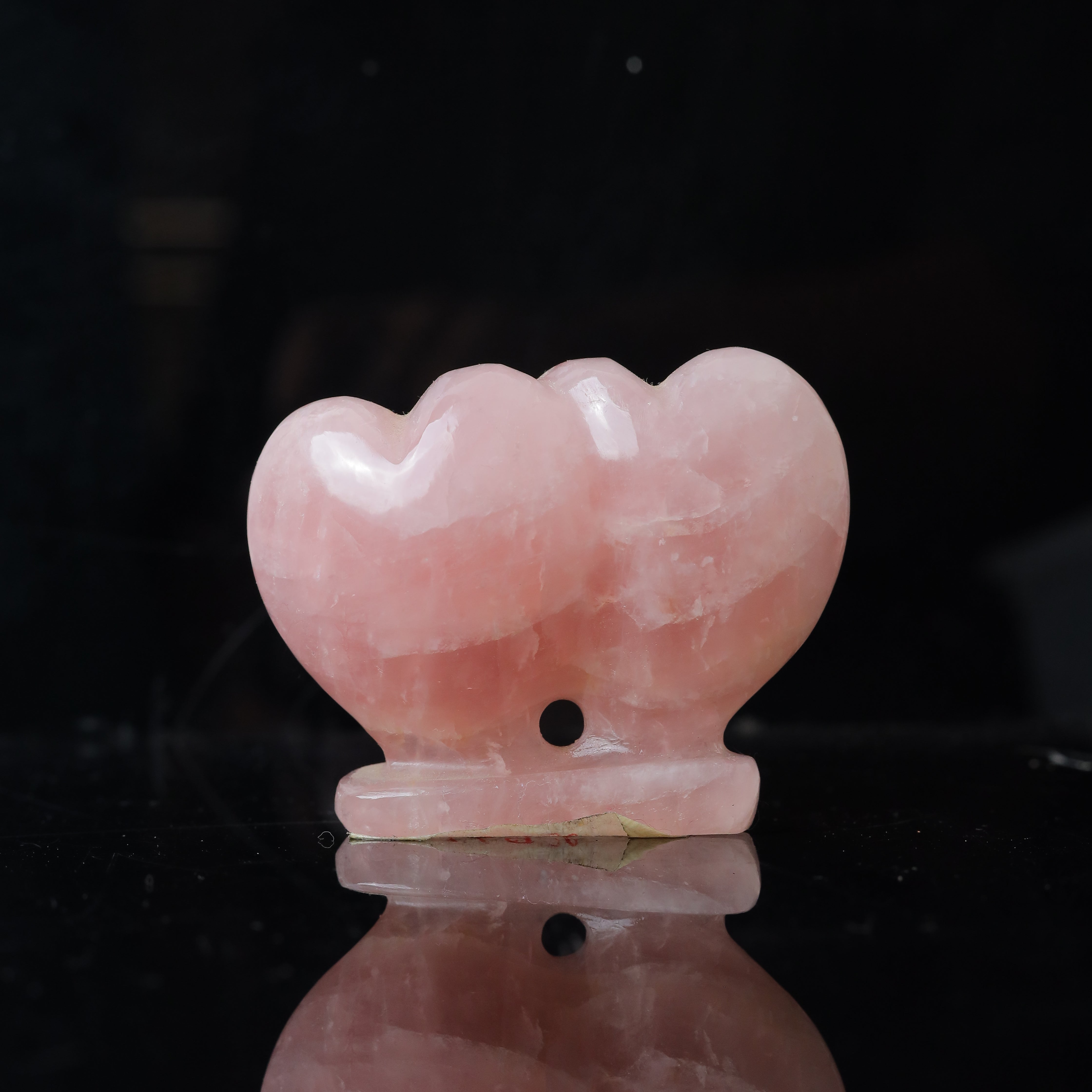 Rose Quartz Hearts for Twin Heart 169g