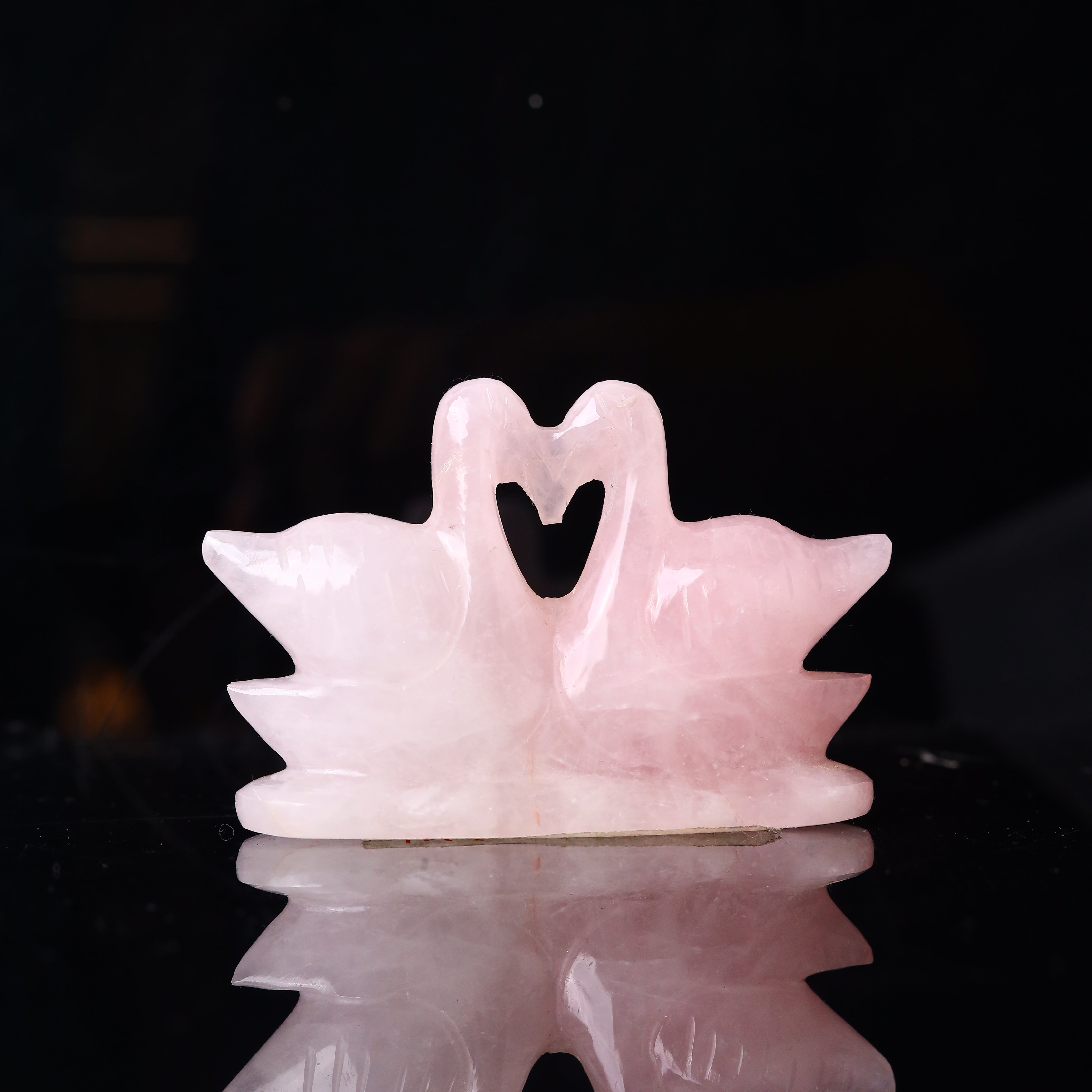 Rose Quartz Mandrin Ducks- Joint 146g
