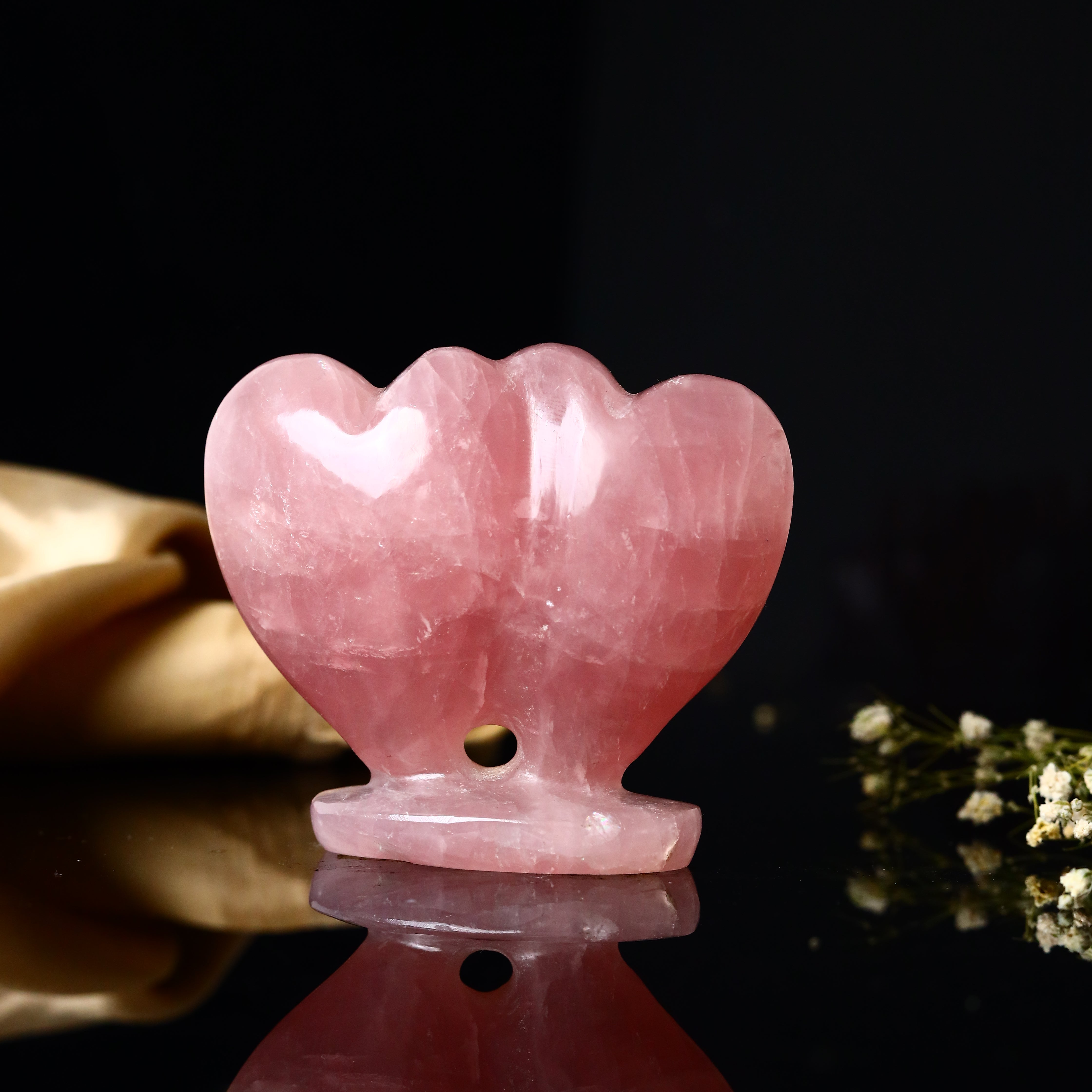 Rose Quartz Hearts for Twin Heart 193g