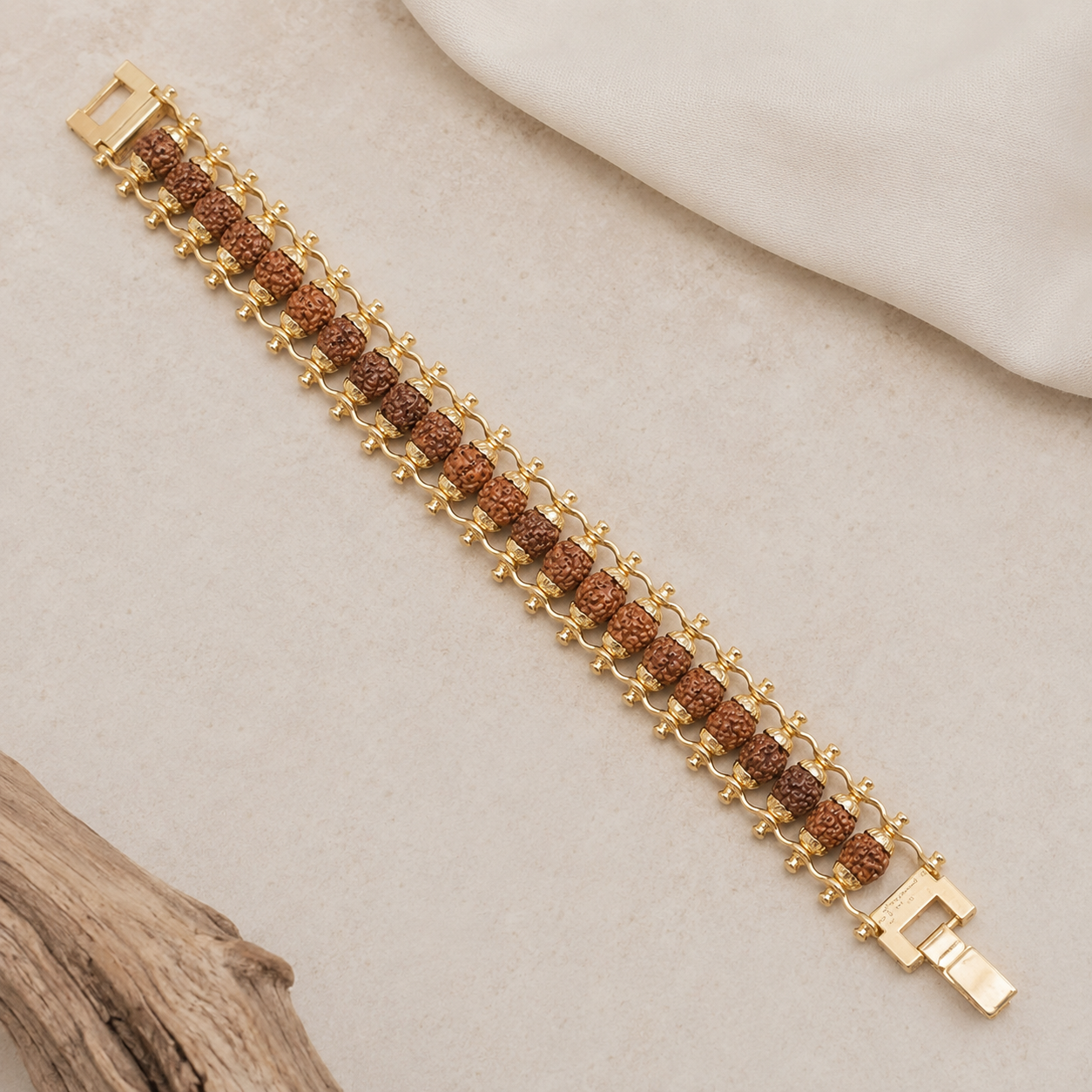 Rudraksha Gold Coated Bracelet