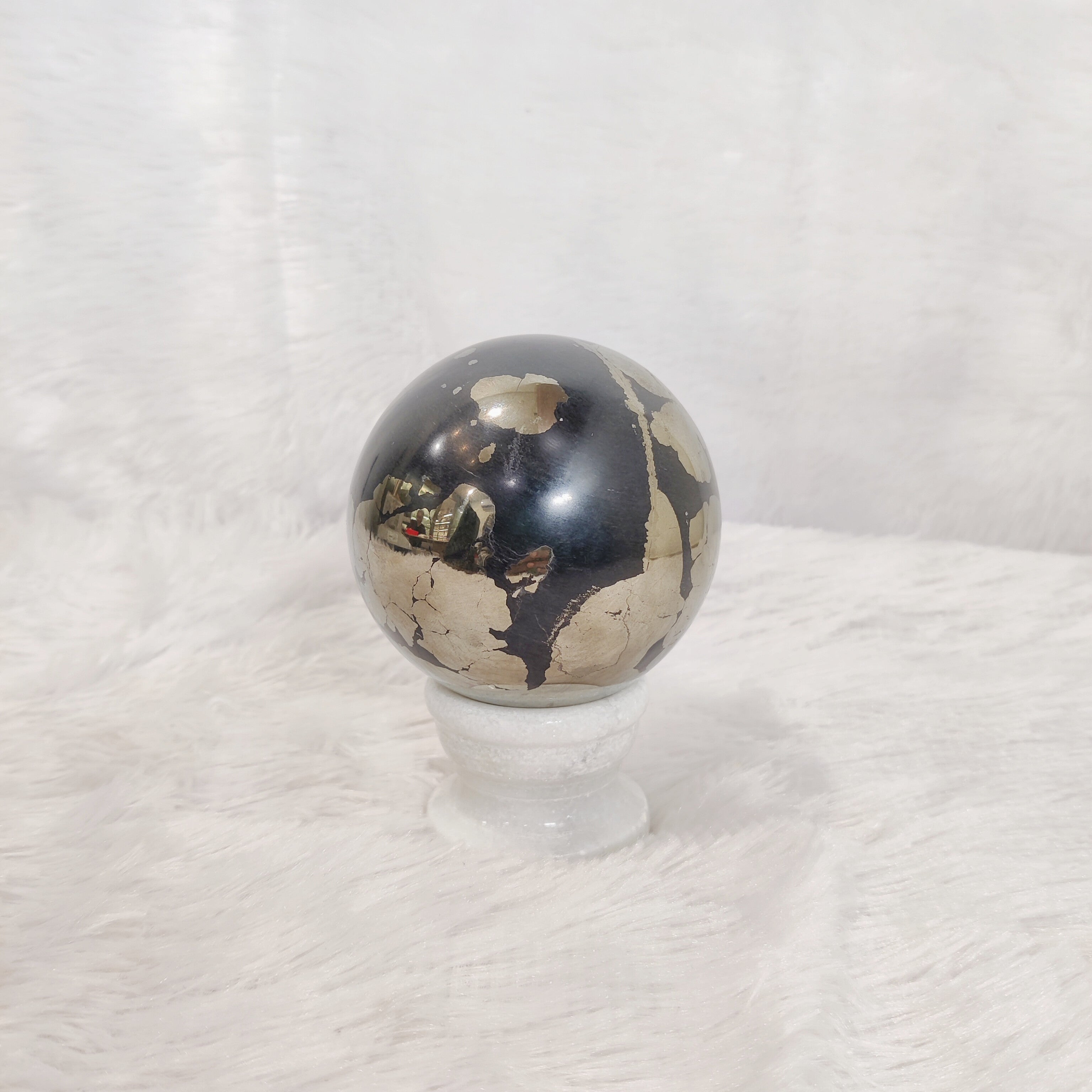 Natural Pyrite Sphere