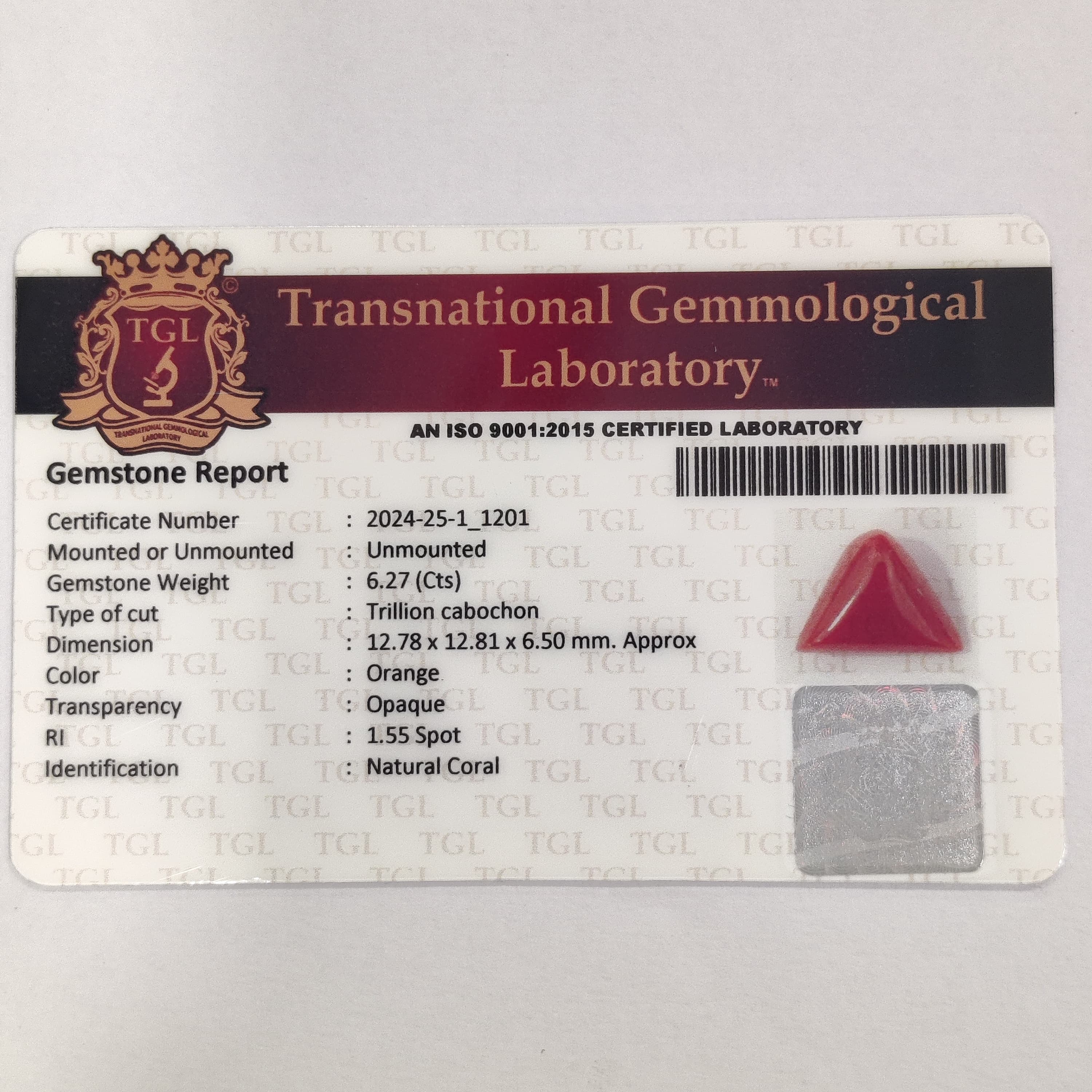 Coral | CORAL 140 | 6.27 Carat