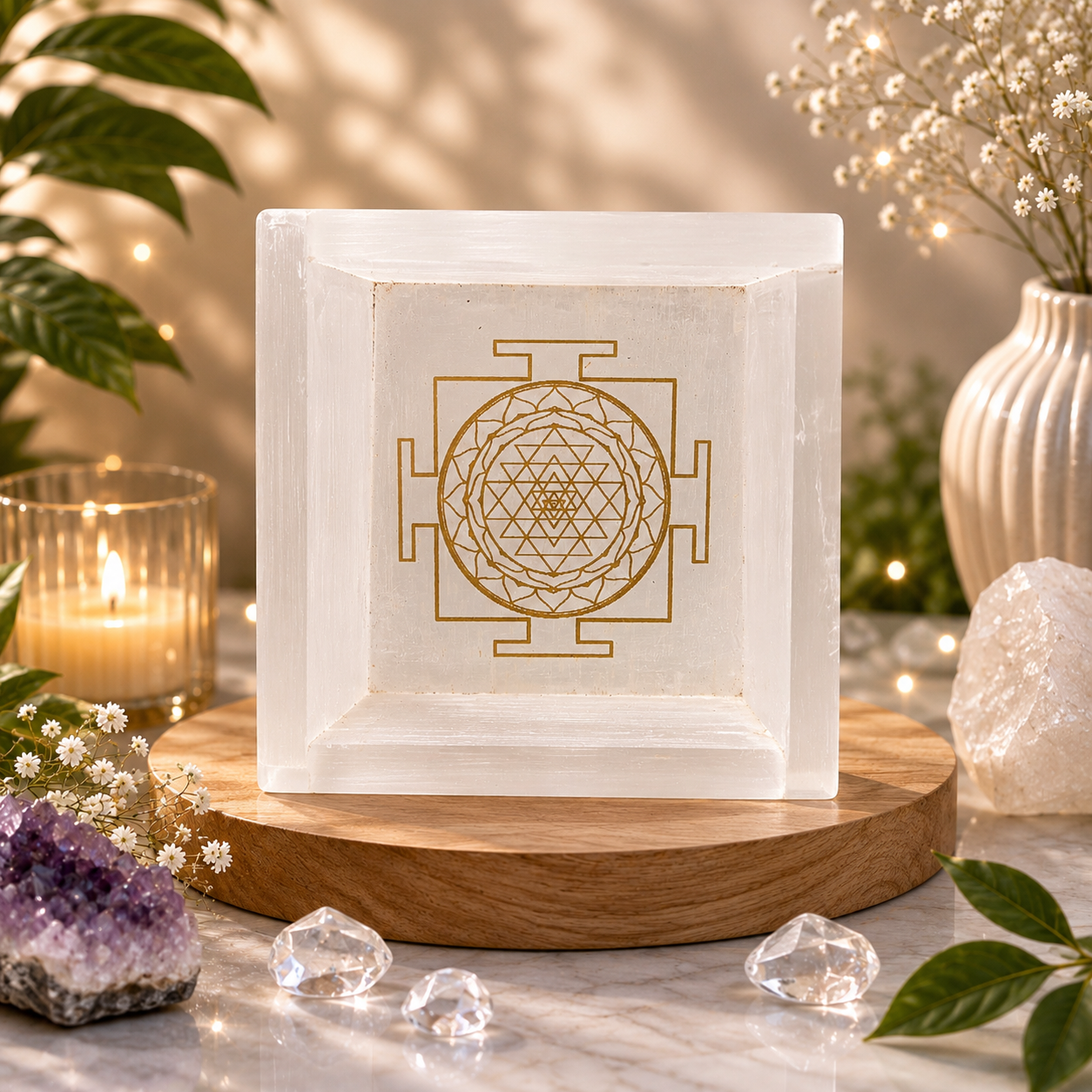 Natural Selenite Box