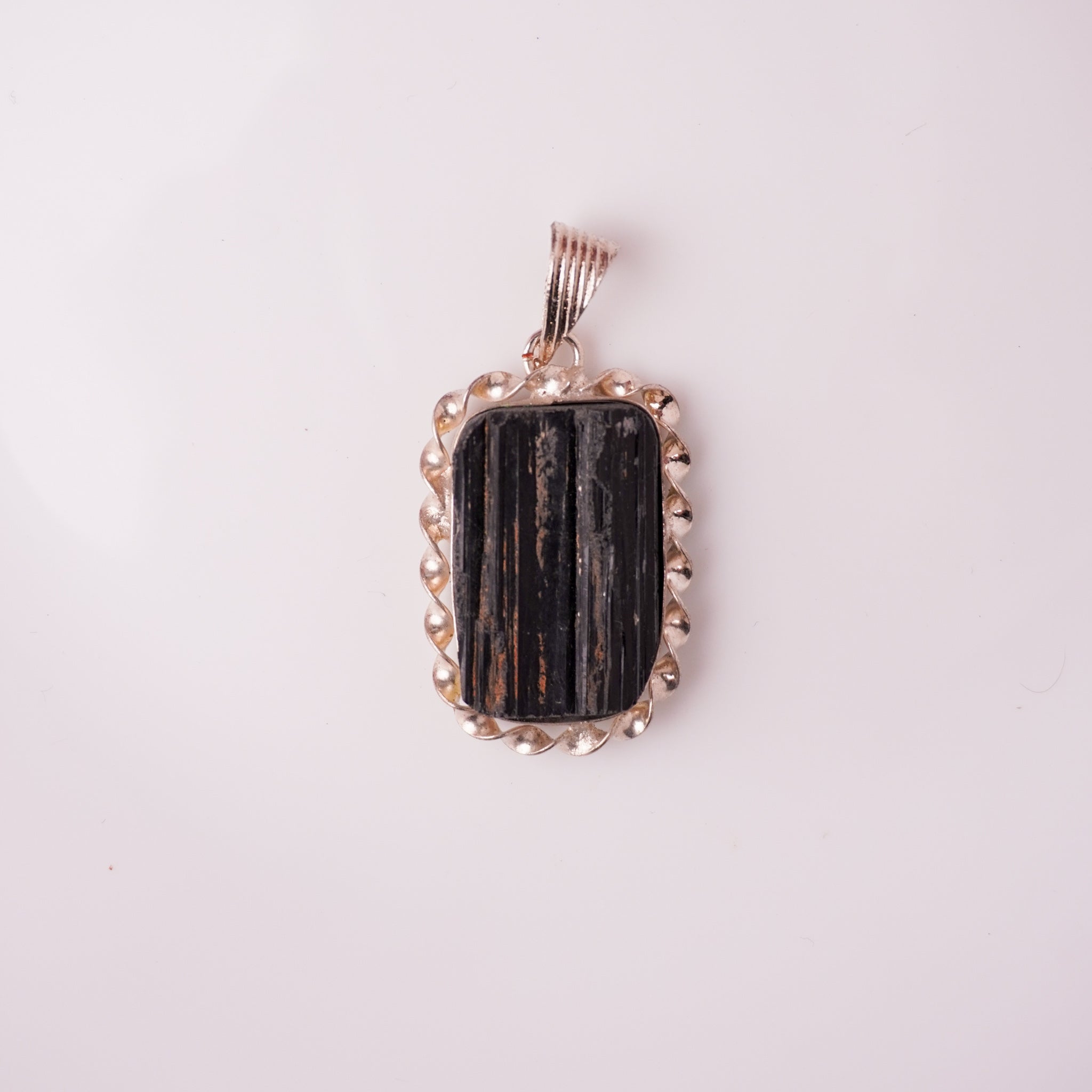 Natural Black Tourmaline Pendant Second Angle – Certified Crystal