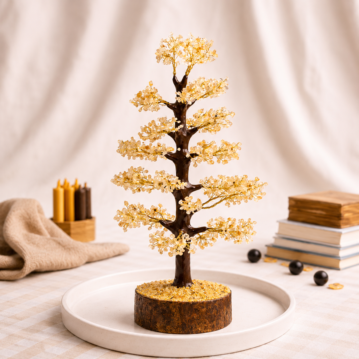 Natural Citrine Crystal Tree – Handcrafted Manifestation Tree | Bellarosa Gems Surat
