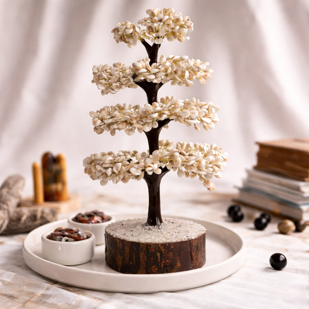 Natural Gomti Chakra Tree – Handcrafted Spiritual Crystal Tree | Bellarosa Gems Surat