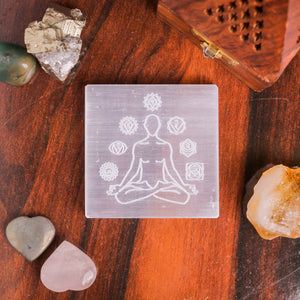 Natural Selenite Oval Plate – Crystal Charging Cleansing Tool