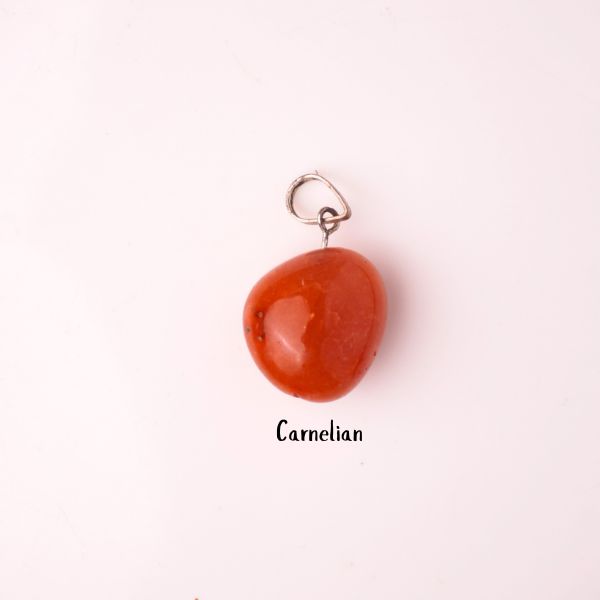 Natural Carnelian Tumble Pendant – Energy Stone Crystal